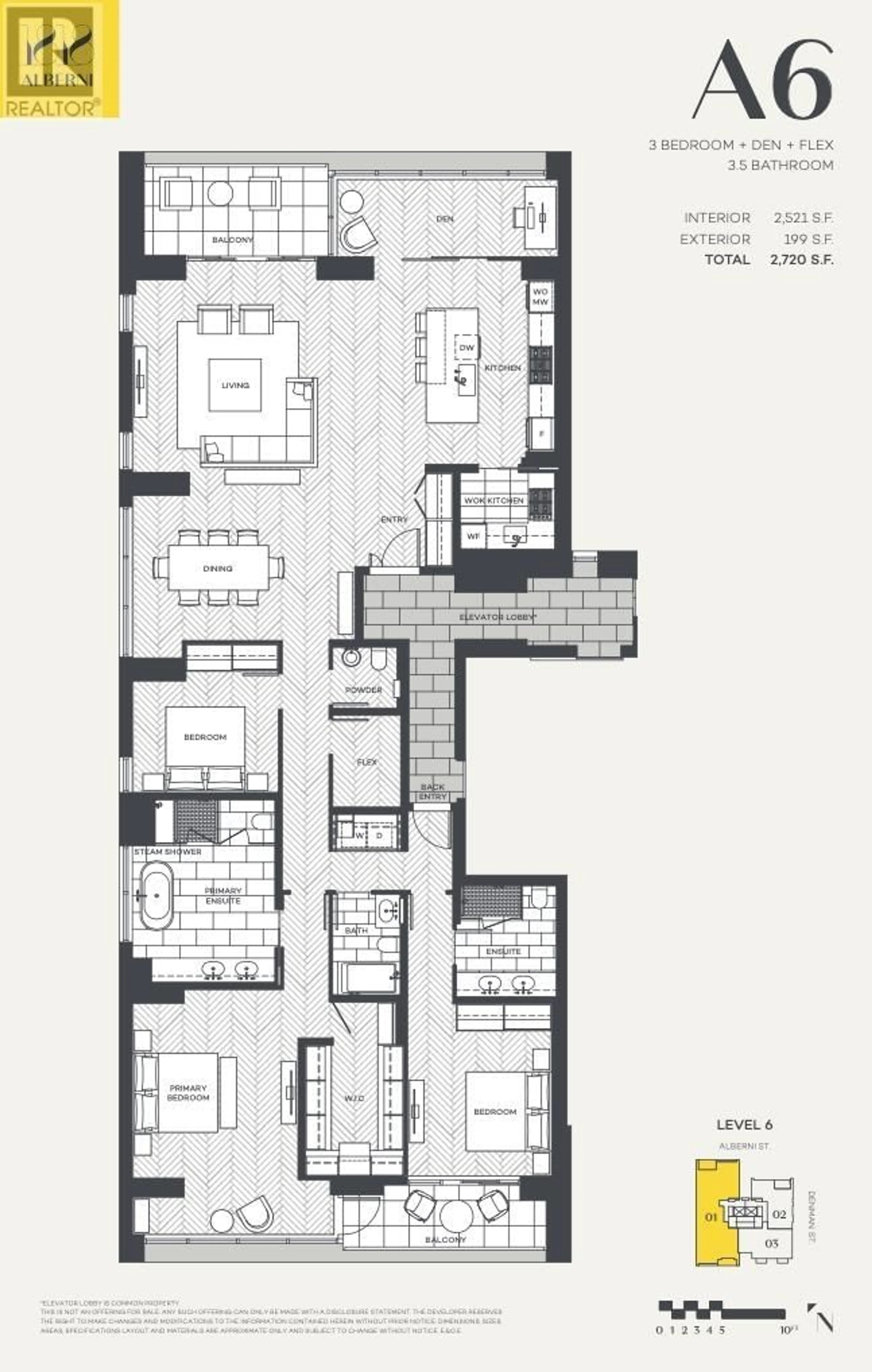 Floor plan for 601 1818 ALBERNI STREET, Vancouver British Columbia V6G1B3