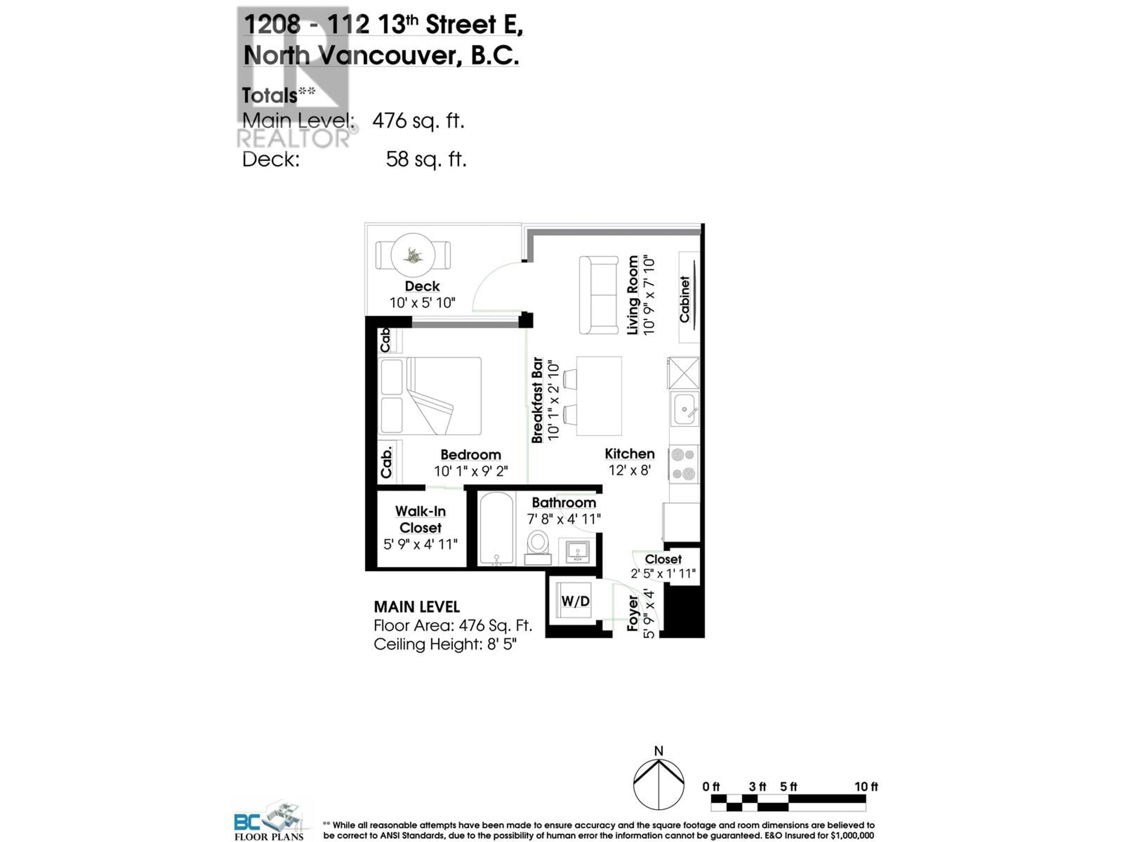 Floor plan for #1208 112 E 13TH STREET, North Vancouver British Columbia V7L0E4