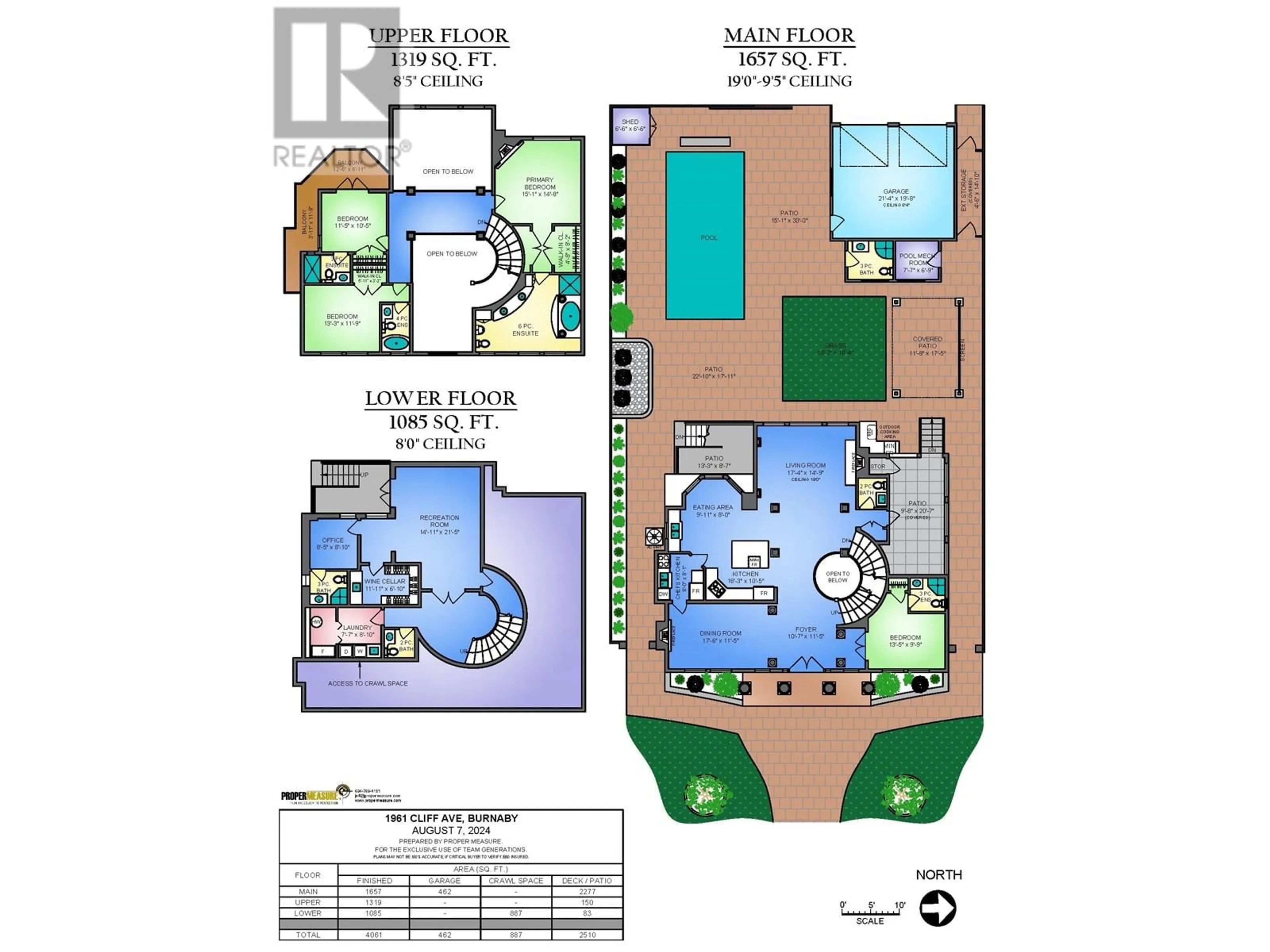 Floor plan for 1961 CLIFF AVENUE, Burnaby British Columbia V5A2K7