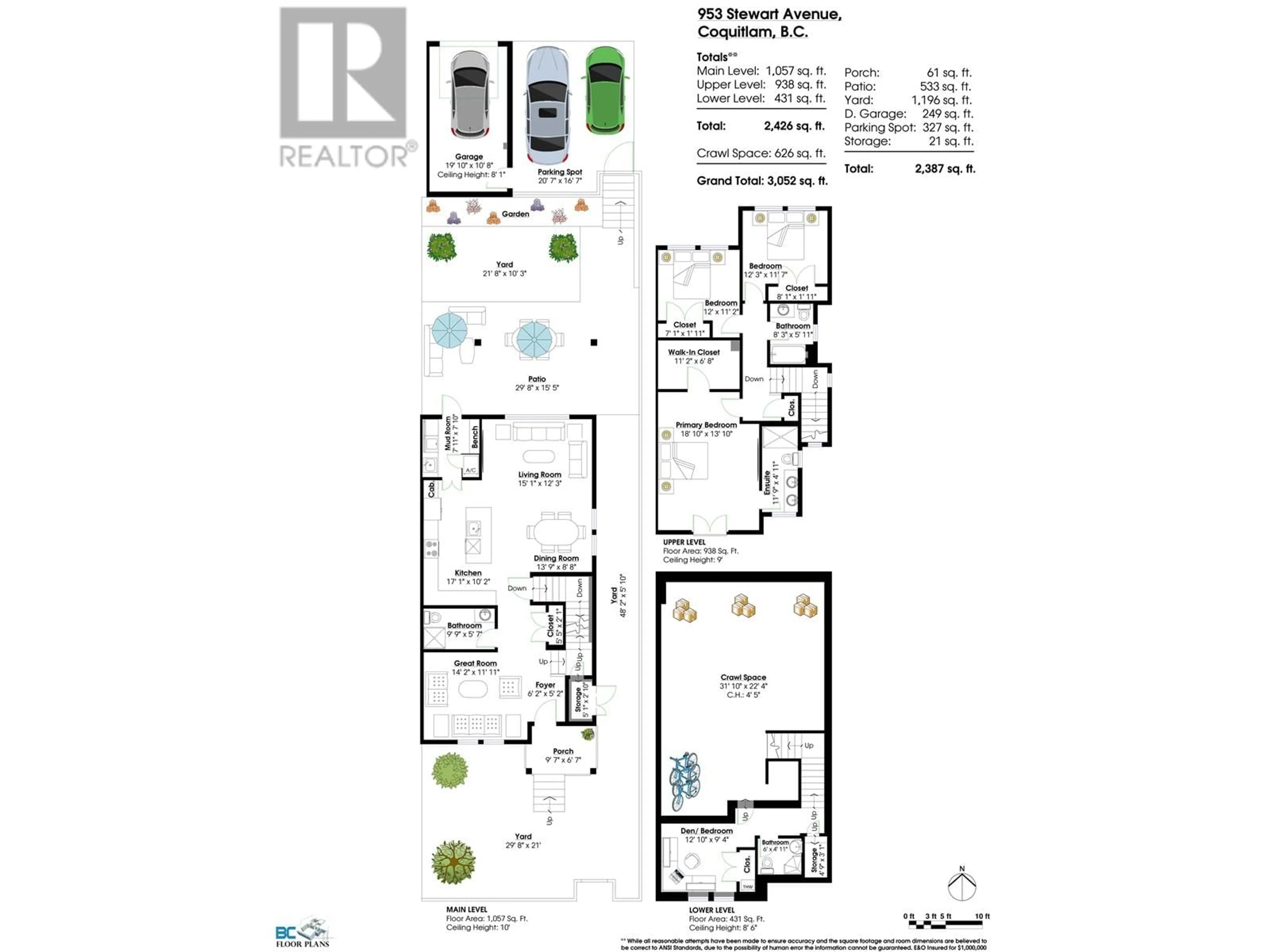 Floor plan for 953 STEWART AVENUE, Coquitlam British Columbia V3K2N5