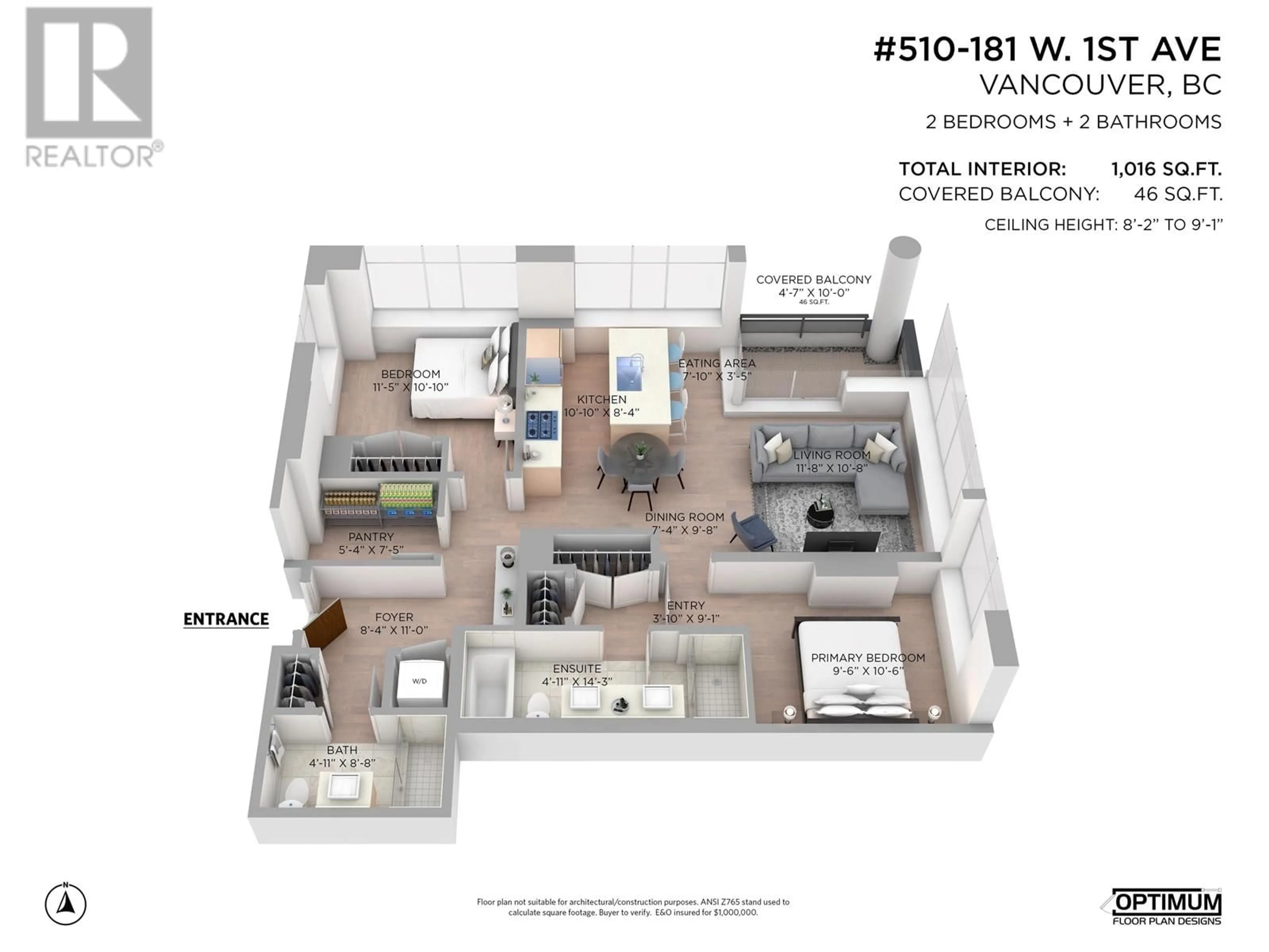 Floor plan for 510 181 W 1ST AVENUE, Vancouver British Columbia V5Y0E3