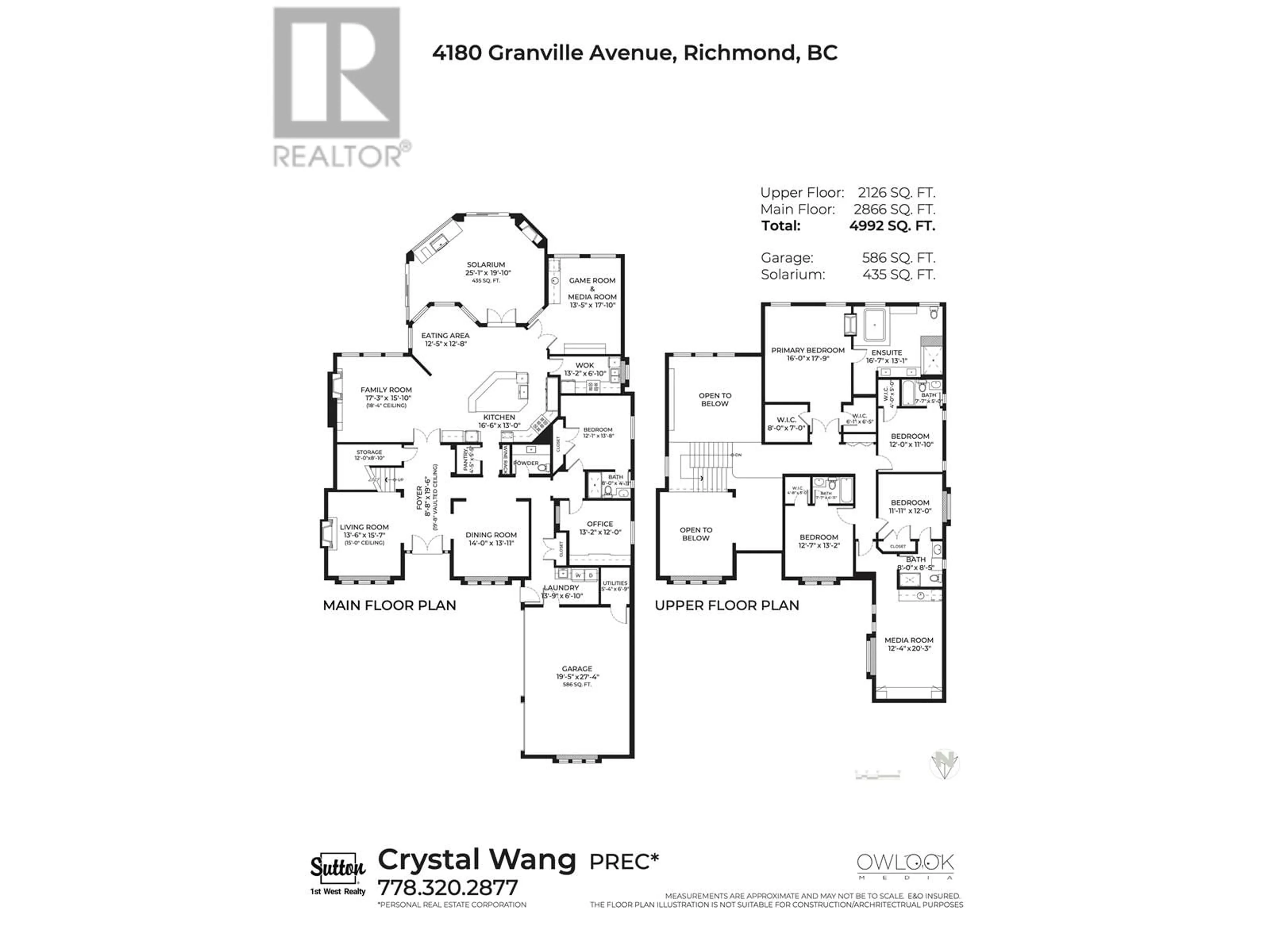 Floor plan for 4180 GRANVILLE AVENUE, Richmond British Columbia V7C1E4