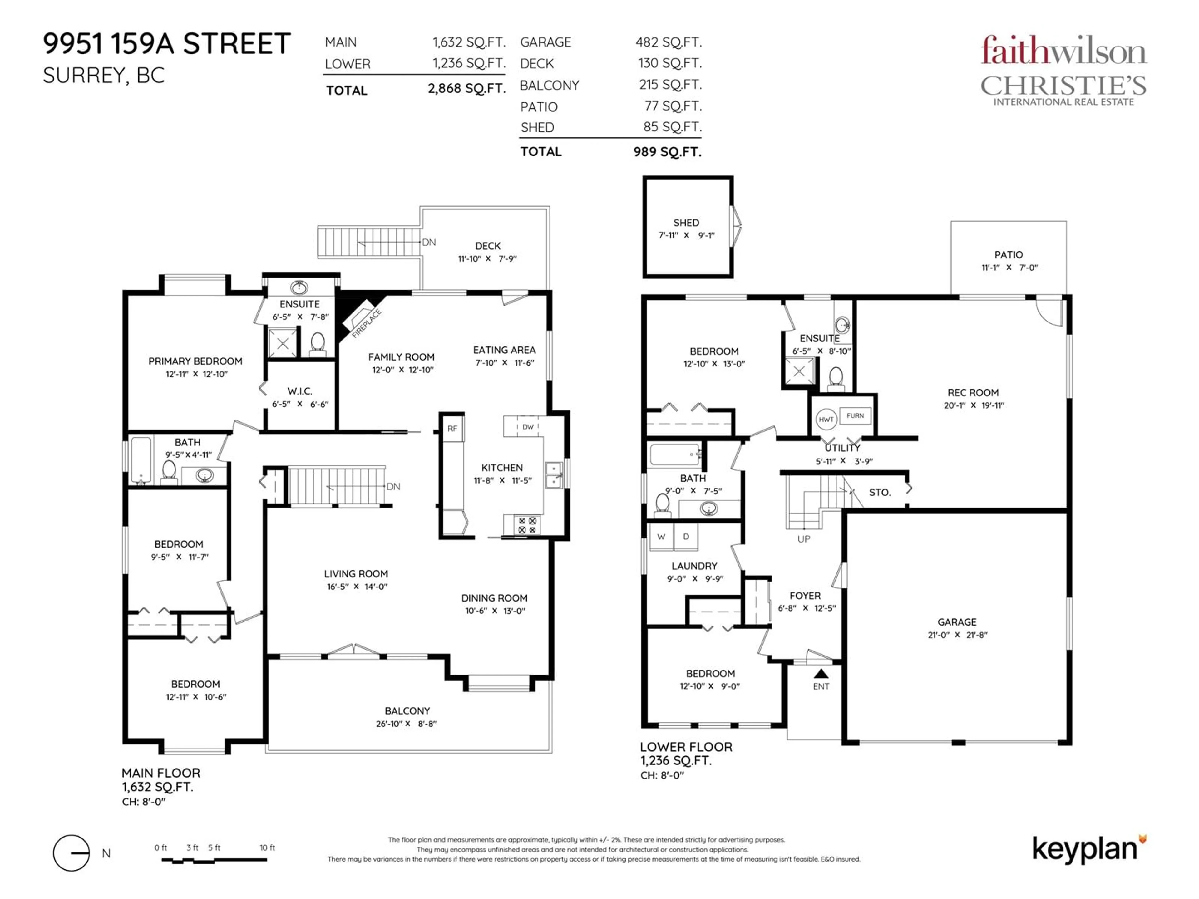 Floor plan for 9951 159A STREET, Surrey British Columbia V4N2K8