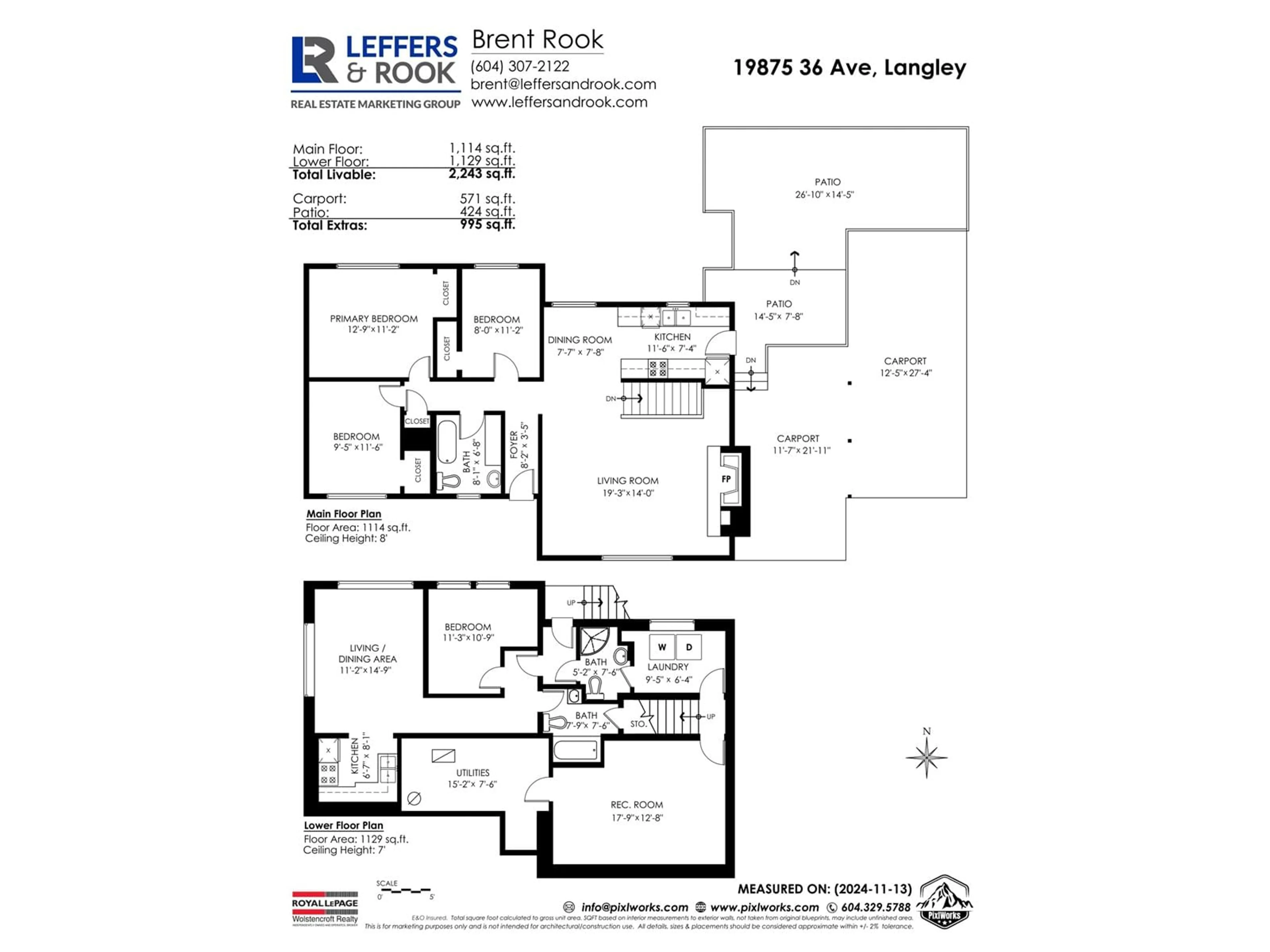 Floor plan for 19875 36 AVENUE, Langley British Columbia V3A2R3