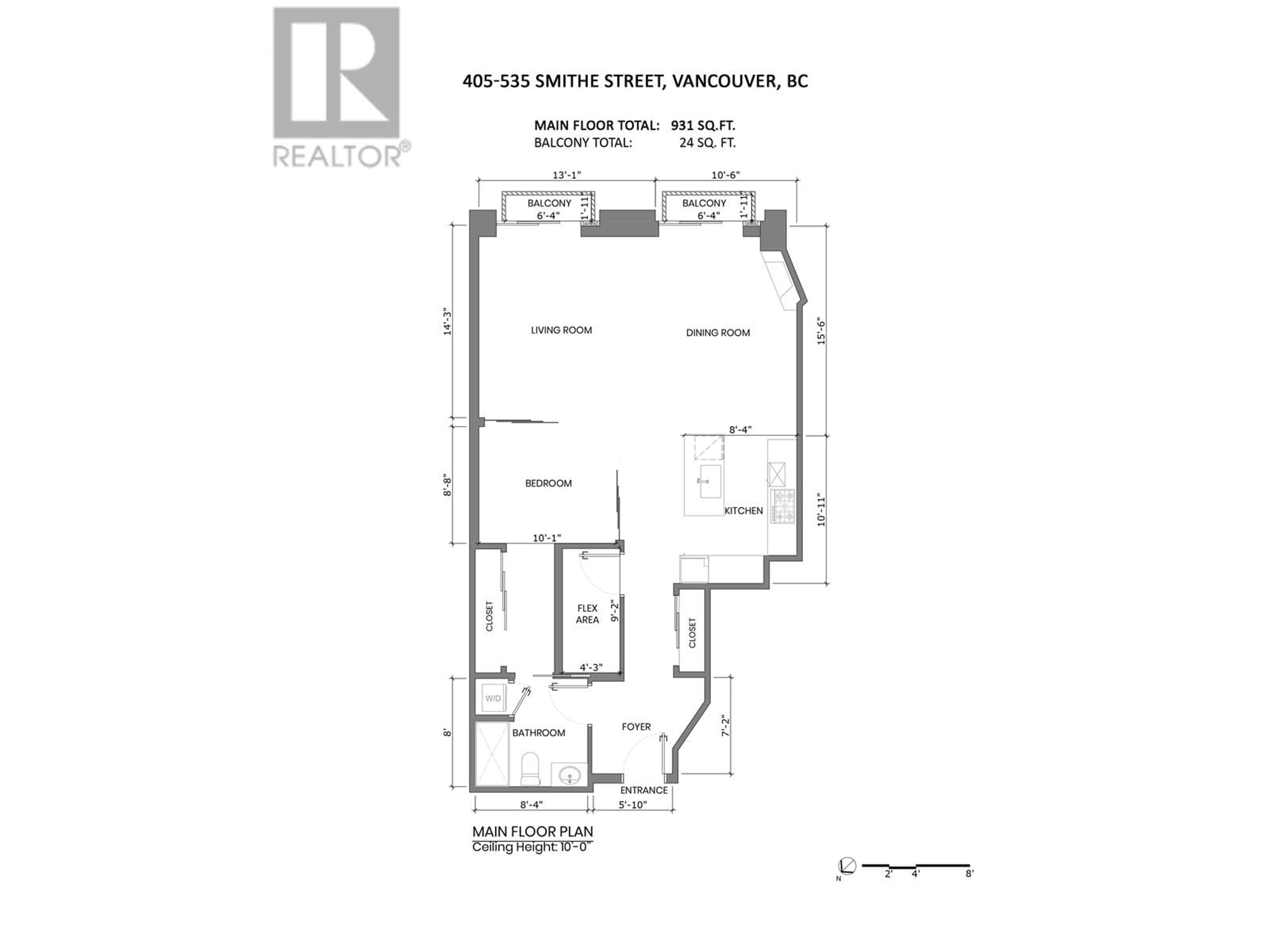 Floor plan for 405 535 SMITHE STREET, Vancouver British Columbia V6B0H2