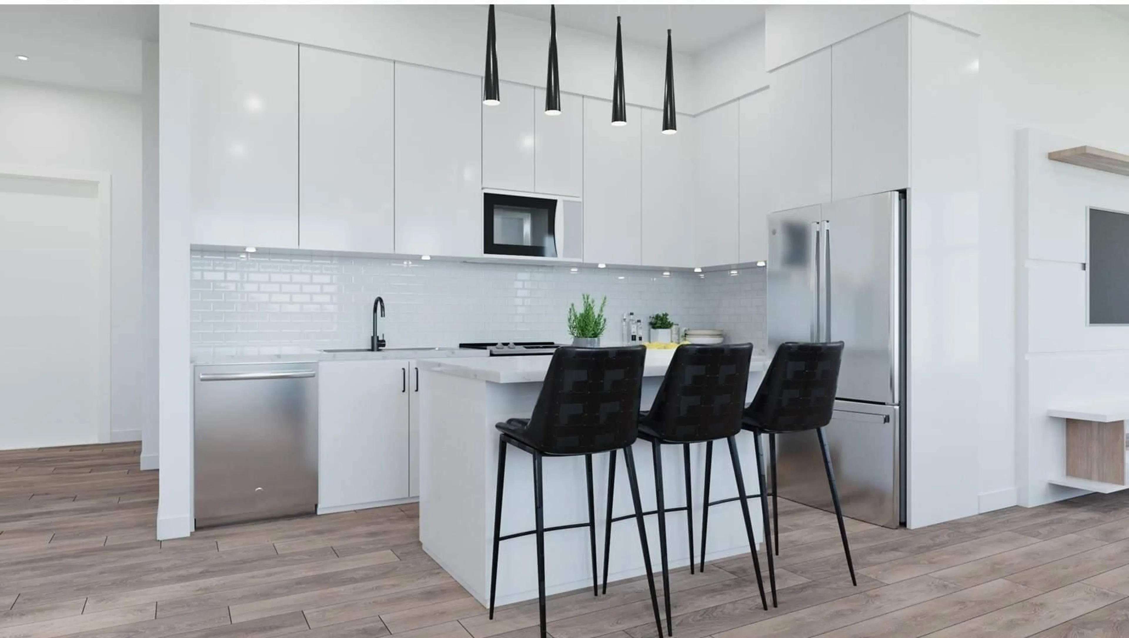 Contemporary kitchen, ceramic/tile floor for 315 163 175A STREET, Surrey British Columbia V0V0V0