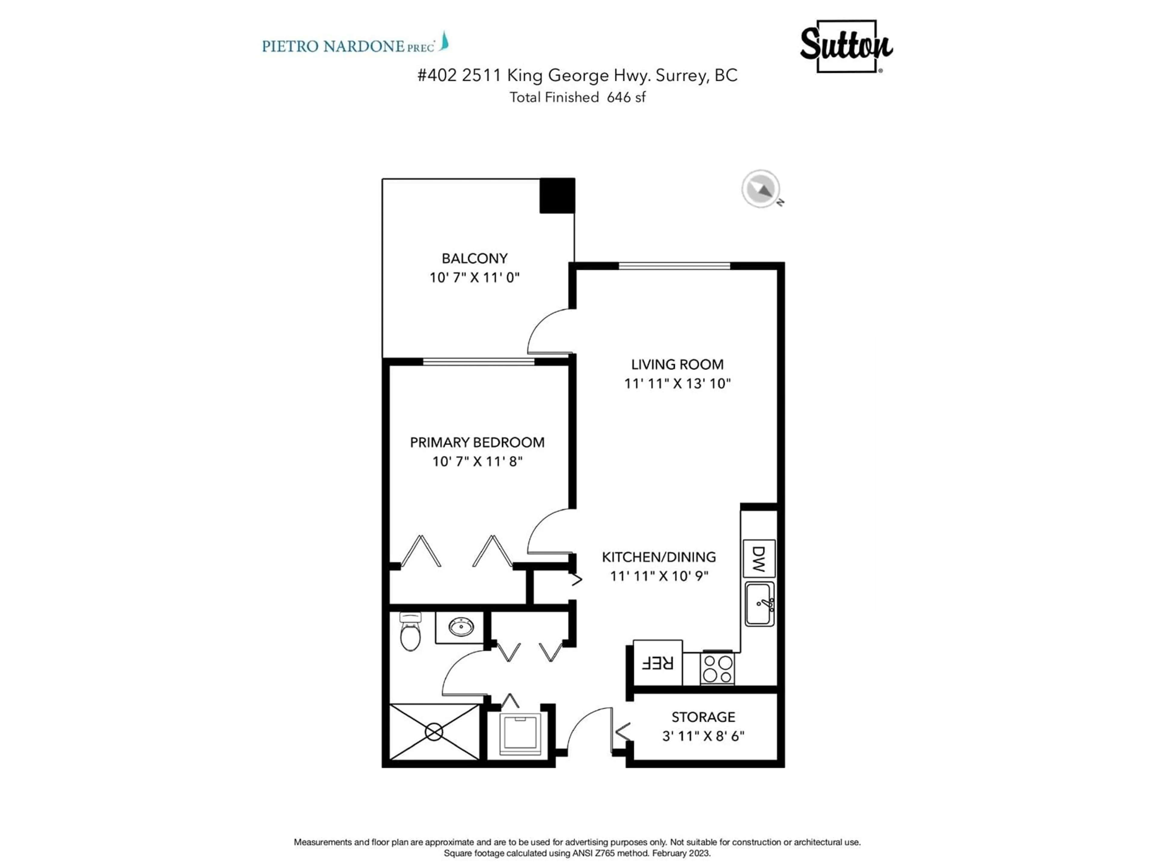 Floor plan for 402 2511 KING GEORGE BOULEVARD, Surrey British Columbia V4P0C7