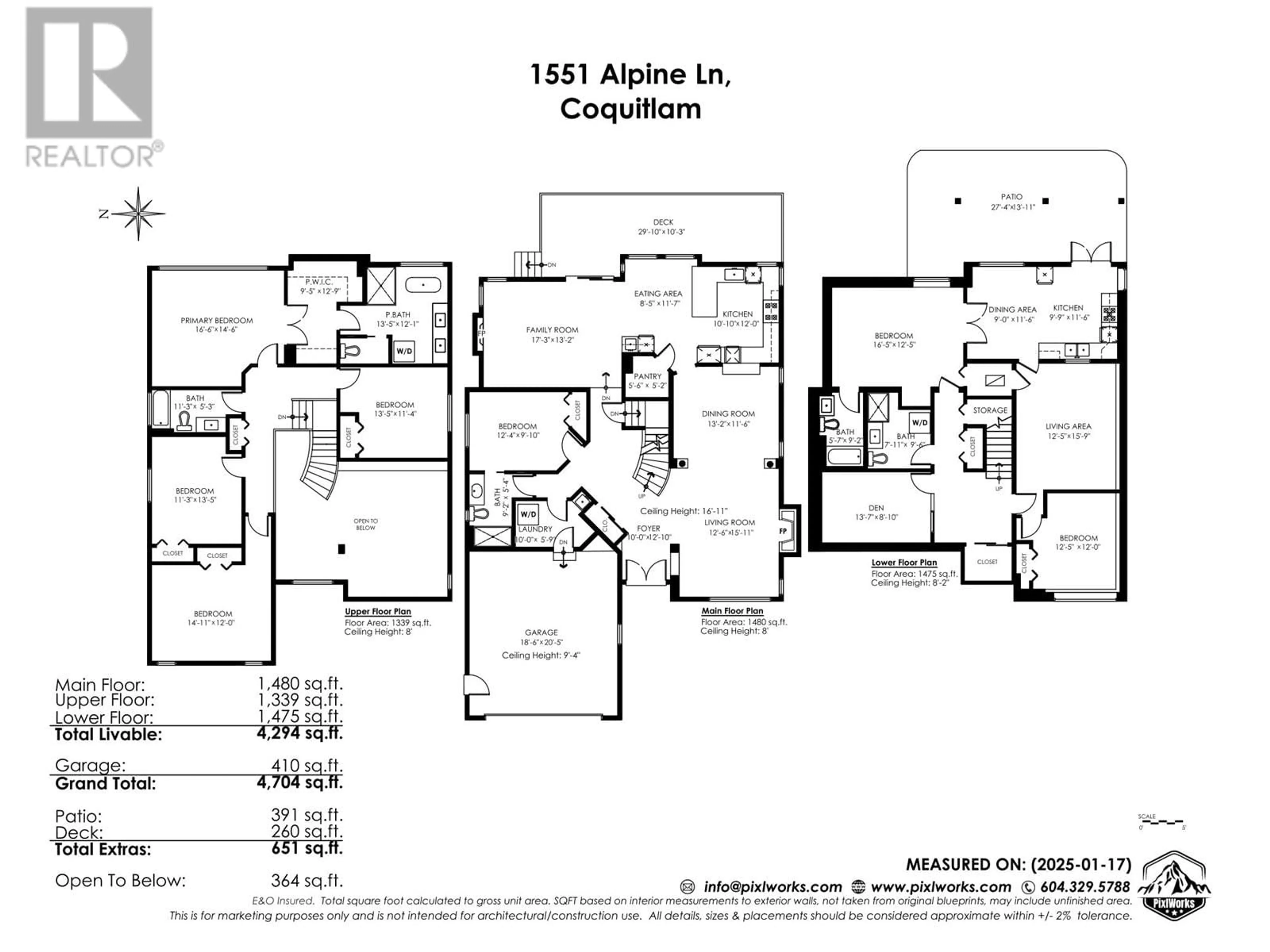 Floor plan for 1551 ALPINE LANE, Coquitlam British Columbia V3E3A5