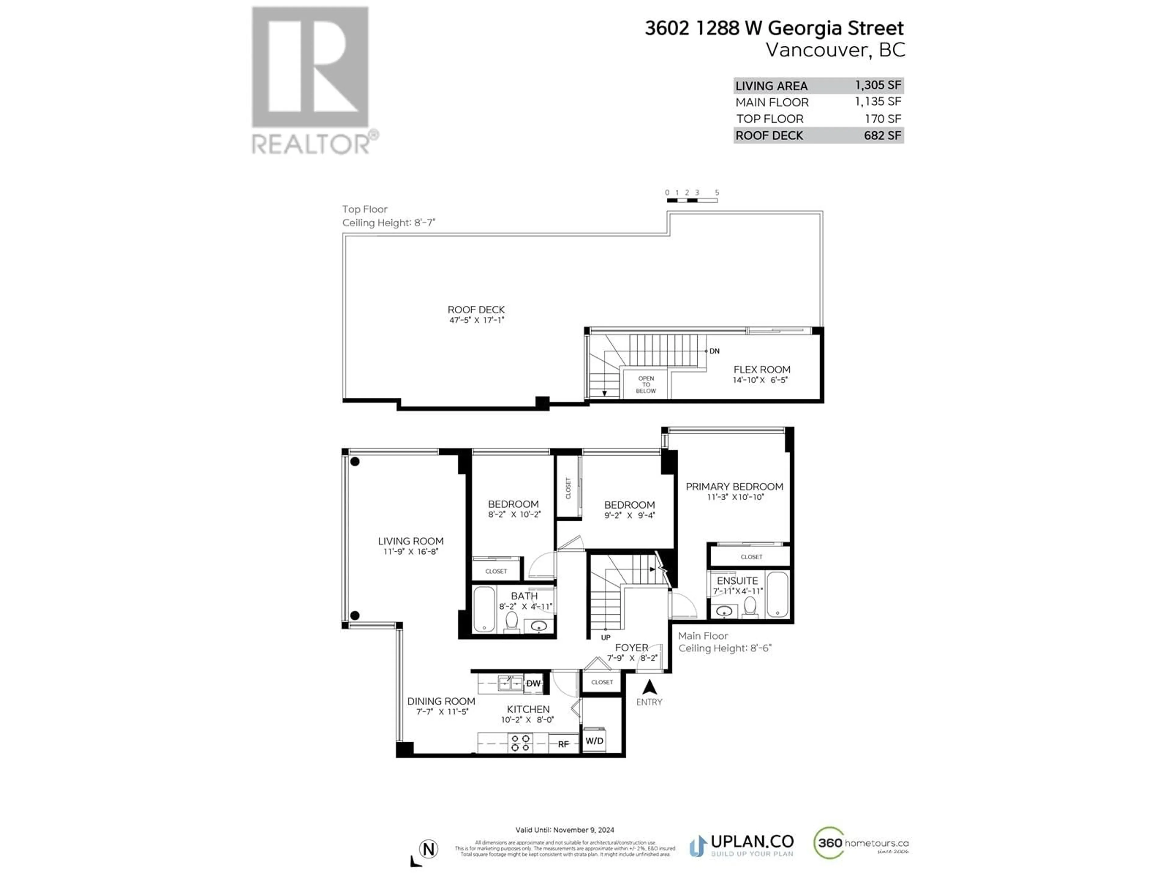 Floor plan for PH 1288 W GEORGIA STREET, Vancouver British Columbia V6E4R3