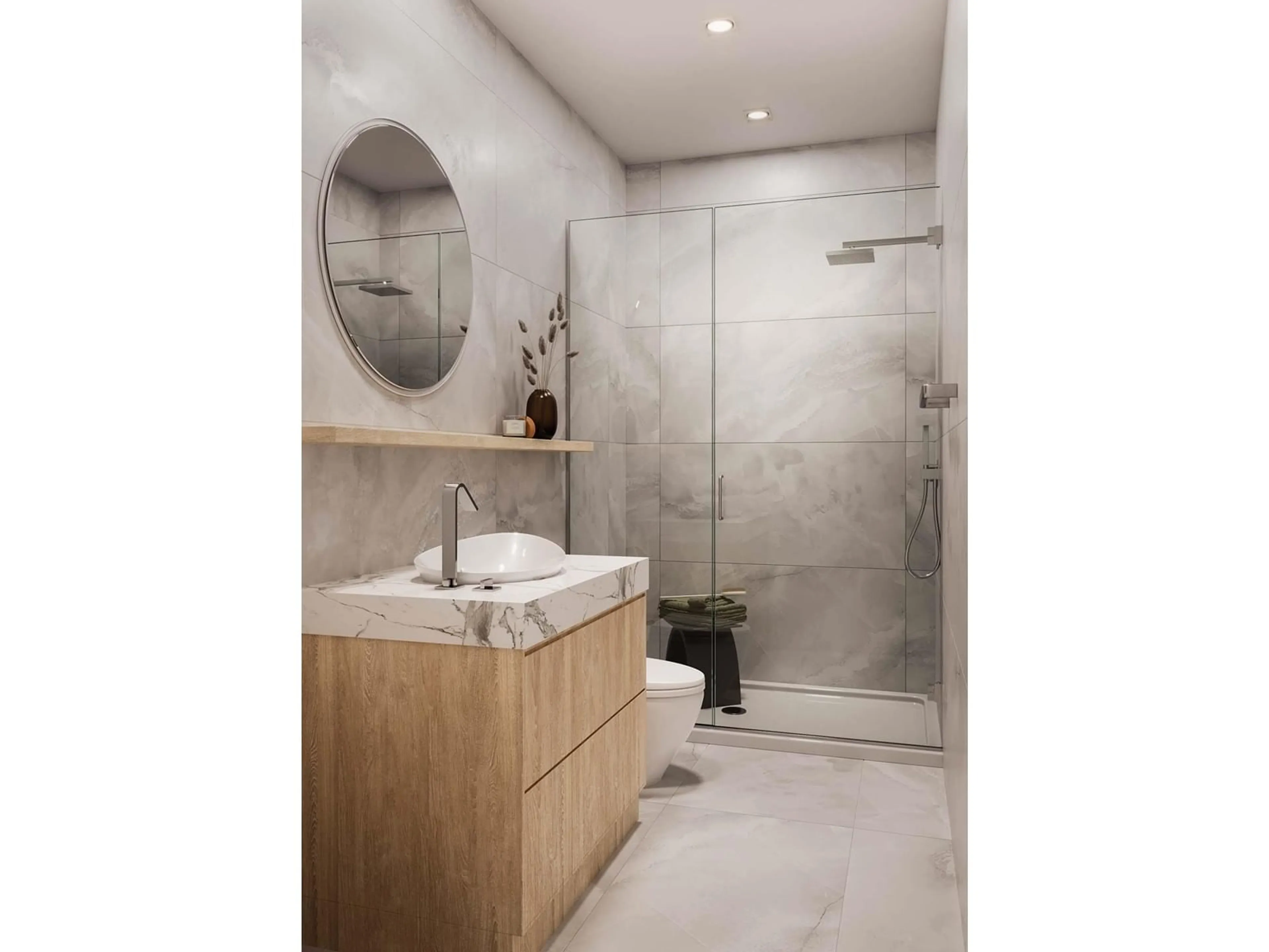 Contemporary bathroom, ceramic/tile floor for 208 1350 JOHNSTON ROAD, White Rock British Columbia V0V0V0