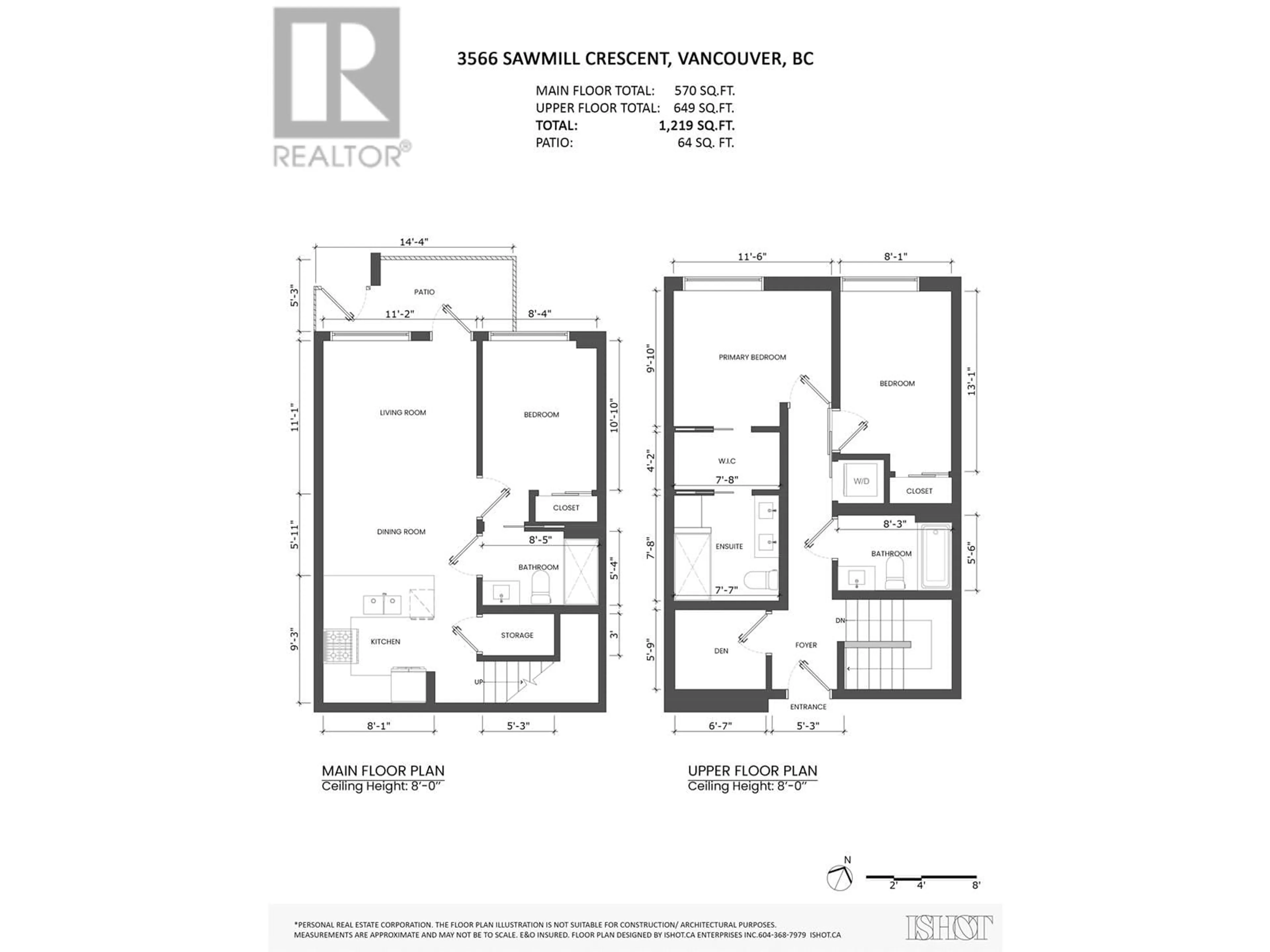 Floor plan for TH2 3566 SAWMILL CRESCENT, Vancouver British Columbia V5S0H5