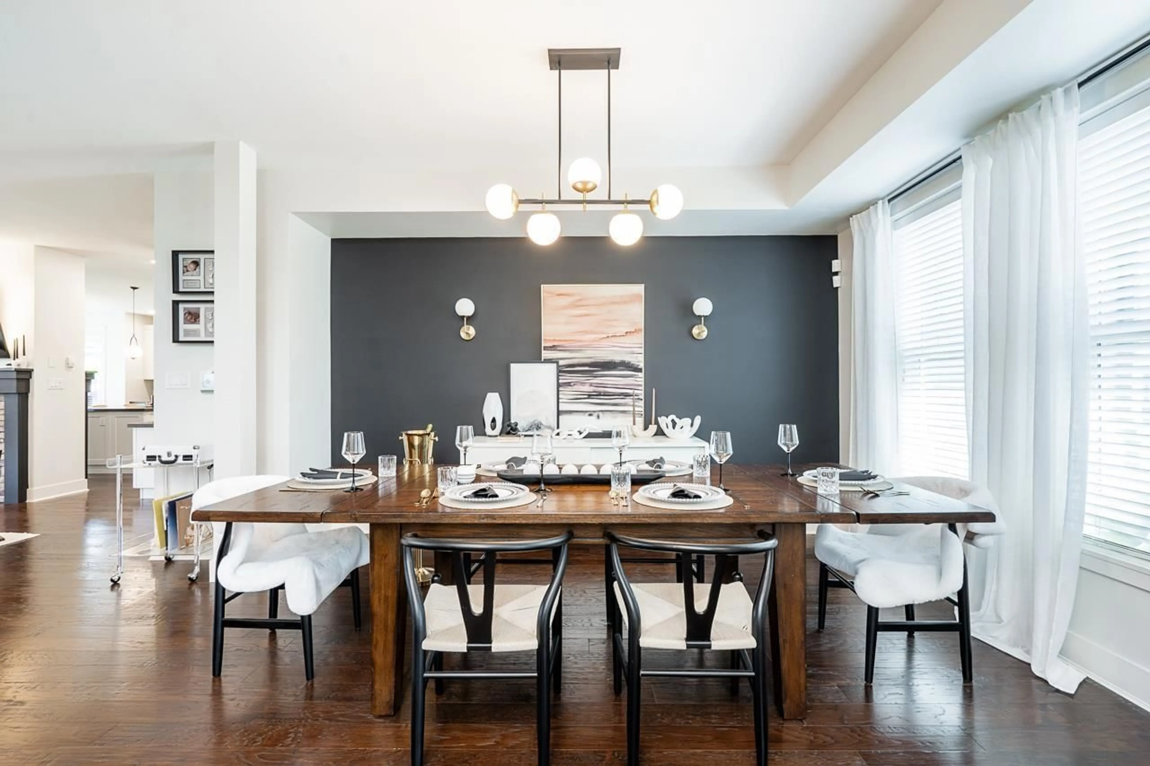 Dining room, wood/laminate floor for 2139 RIESLING DRIVE, Abbotsford British Columbia V4X0A6