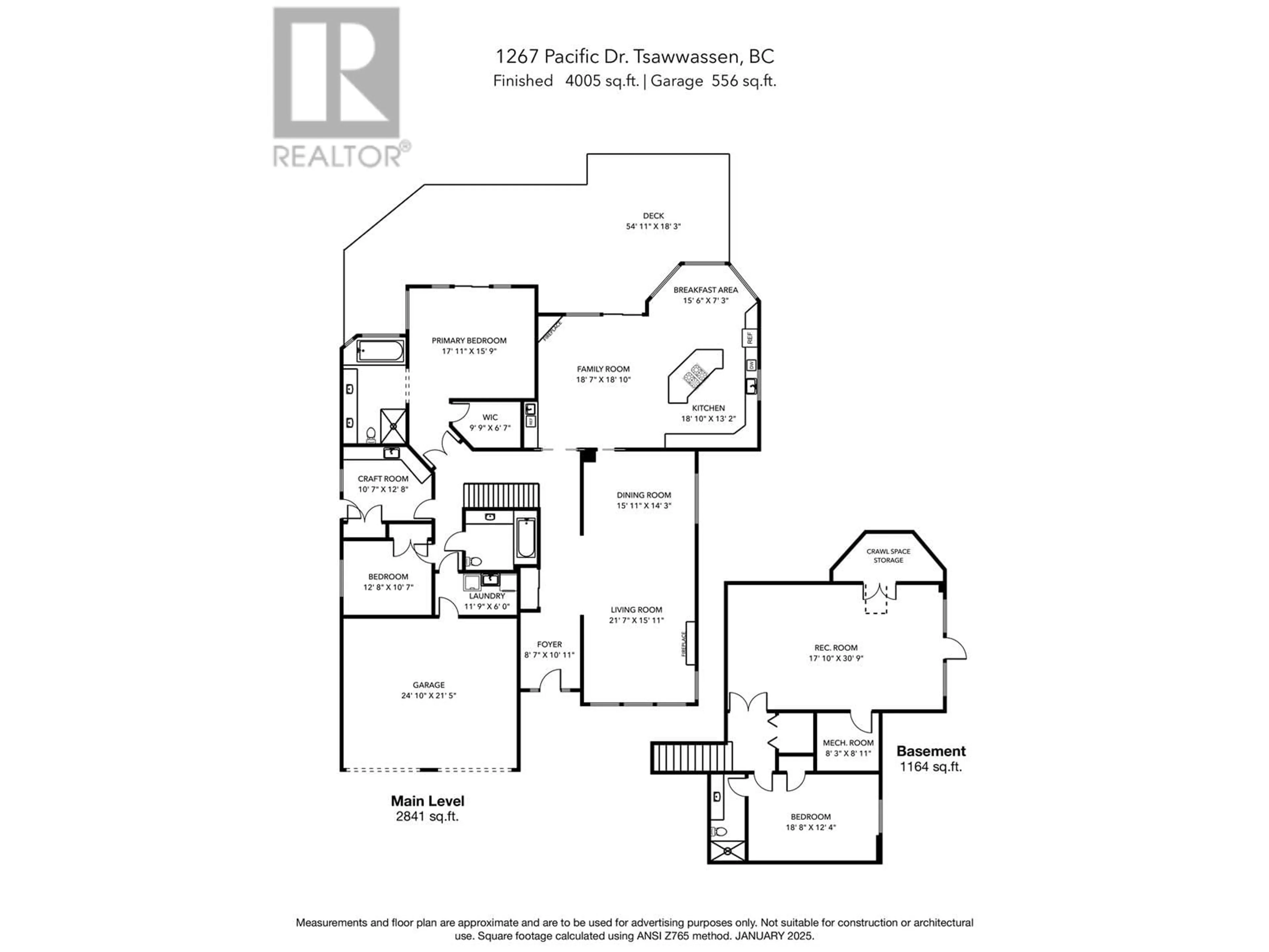 Floor plan for 1267 PACIFIC DRIVE, Tsawwassen British Columbia V4M2K2