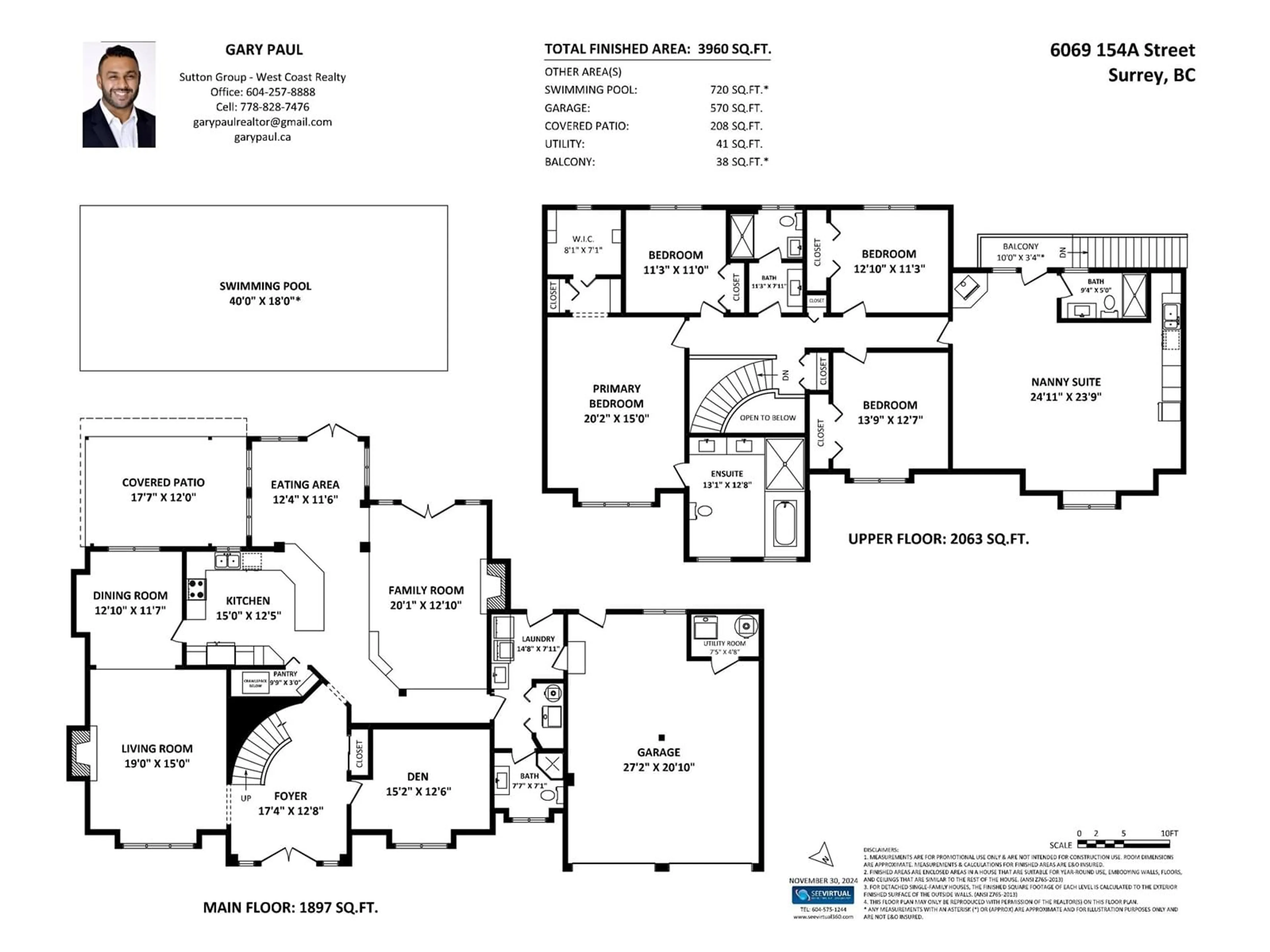 Floor plan for 6069 154A STREET, Surrey British Columbia V3S7H6