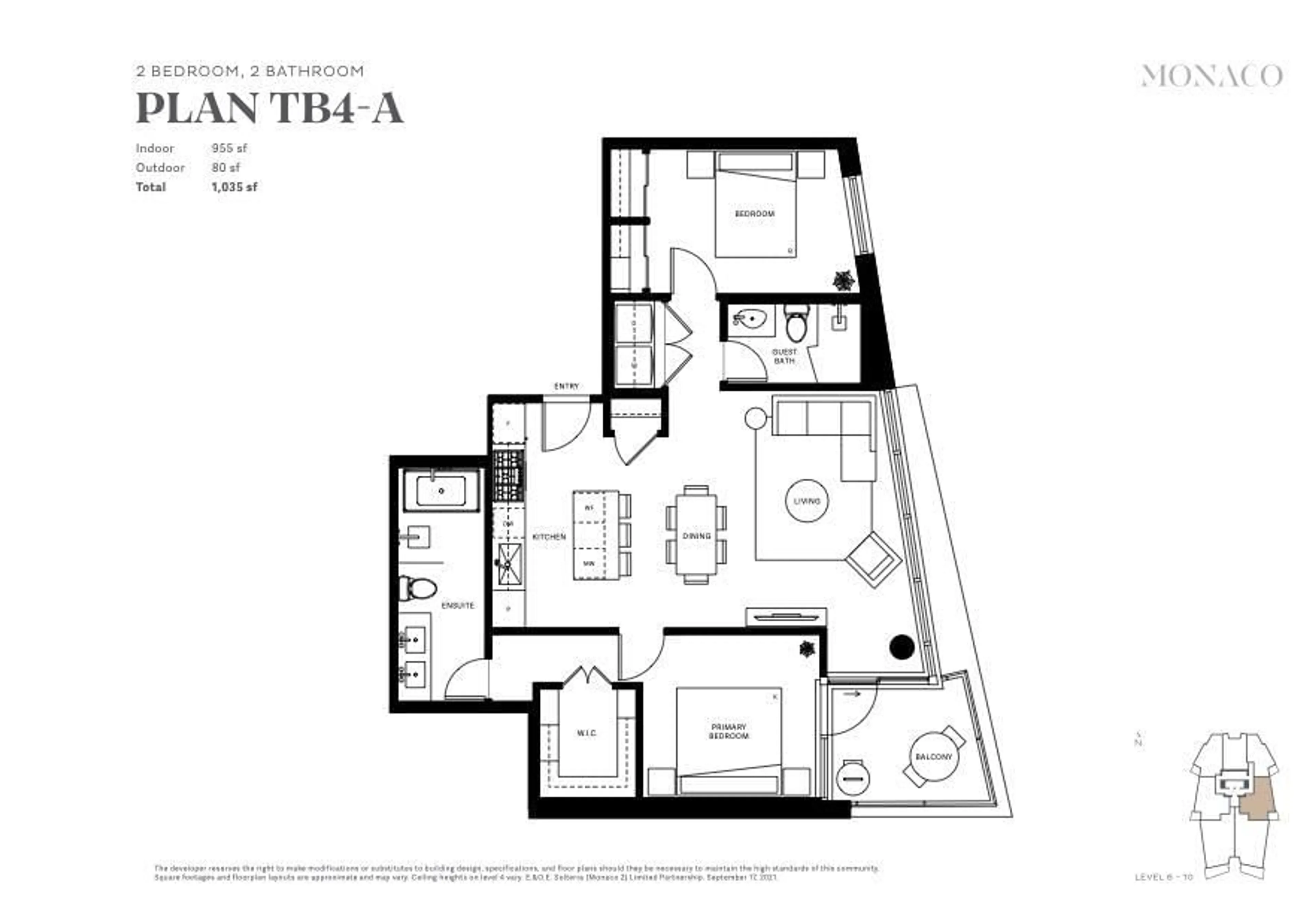 Floor plan for 1003 1350 JOHNSTON ROAD, White Rock British Columbia V0V0V0