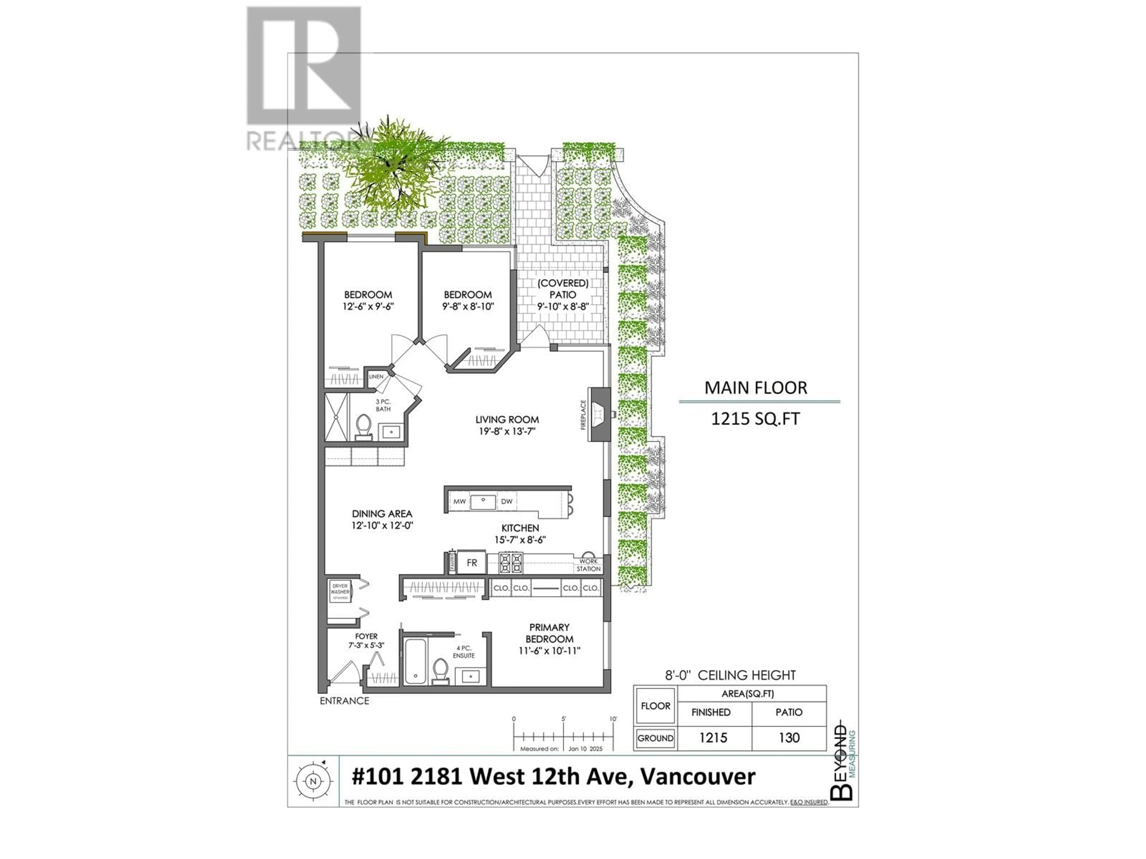 Floor plan for 101 2181 W 12 AVENUE, Vancouver British Columbia V6K4S8