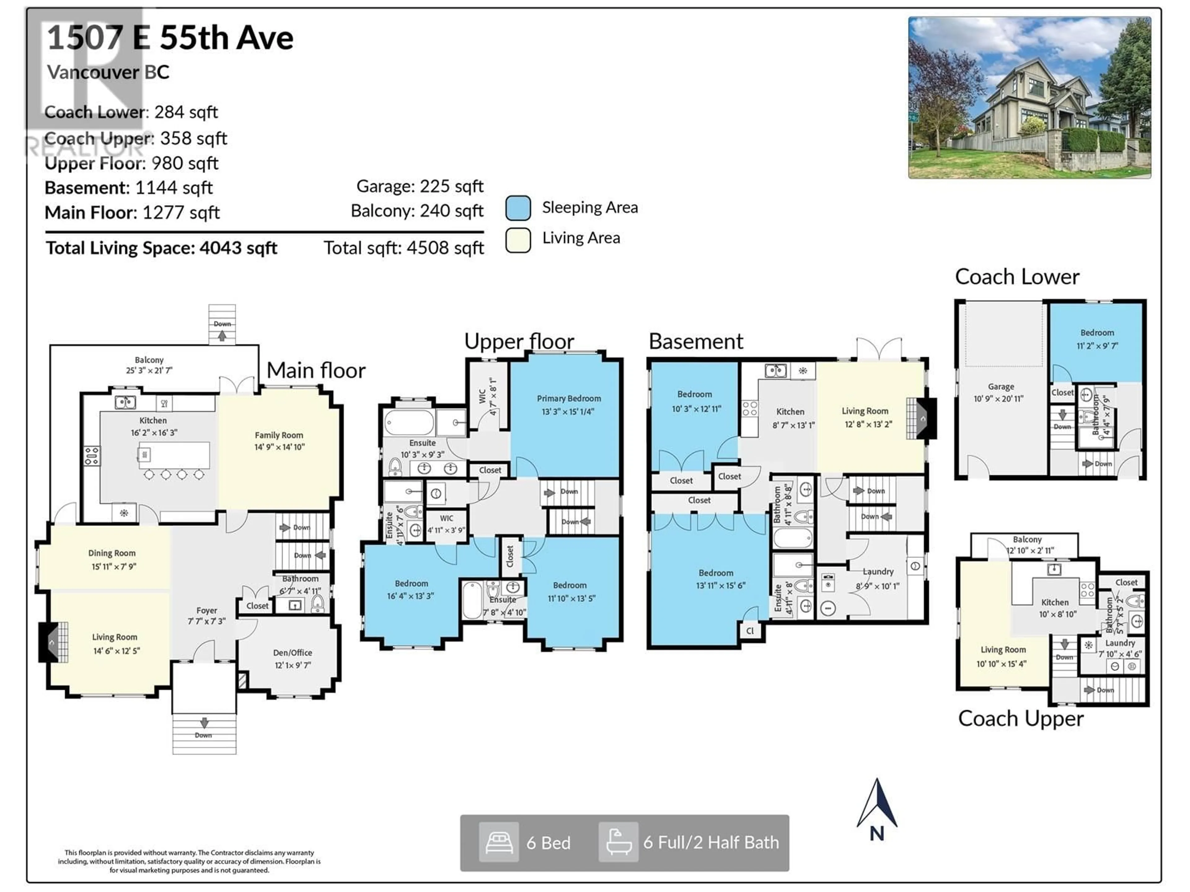 Floor plan for 1507 E 55TH AVENUE, Vancouver British Columbia V5P1Z2