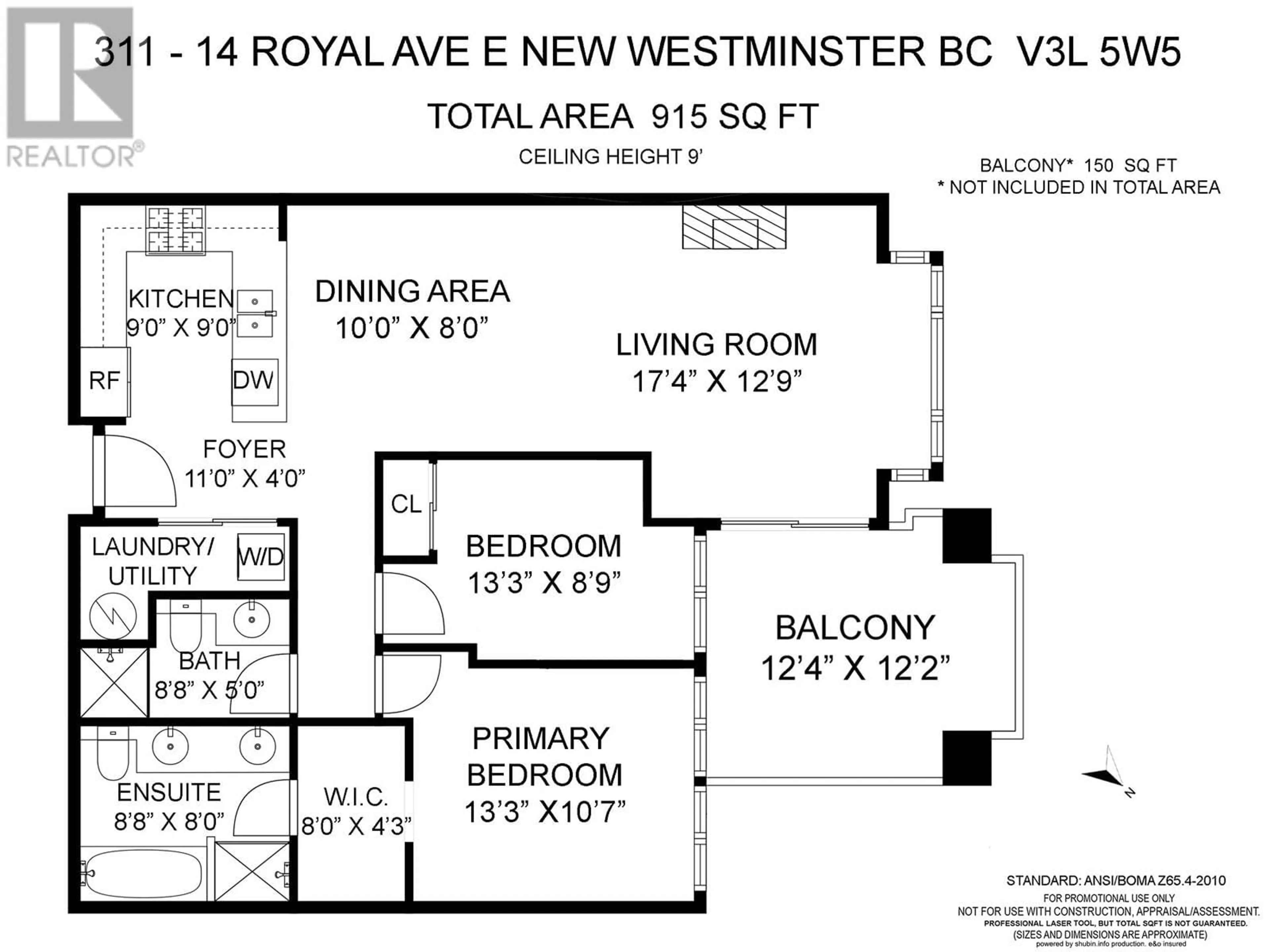 Floor plan for 311 14 E ROYAL AVENUE, New Westminster British Columbia V3L5W5