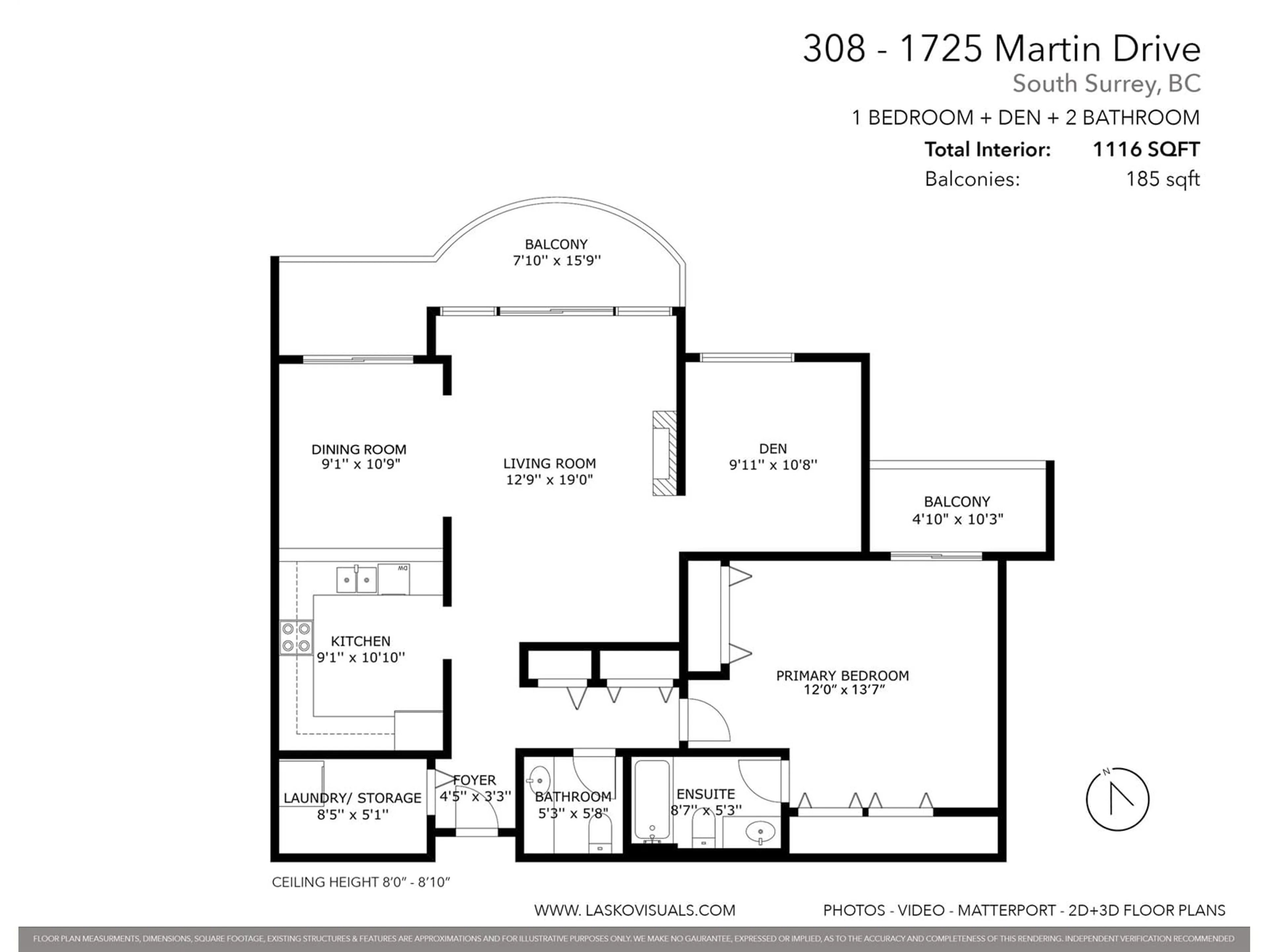 Floor plan for 308 1725 MARTIN DRIVE, Surrey British Columbia V4A9T5