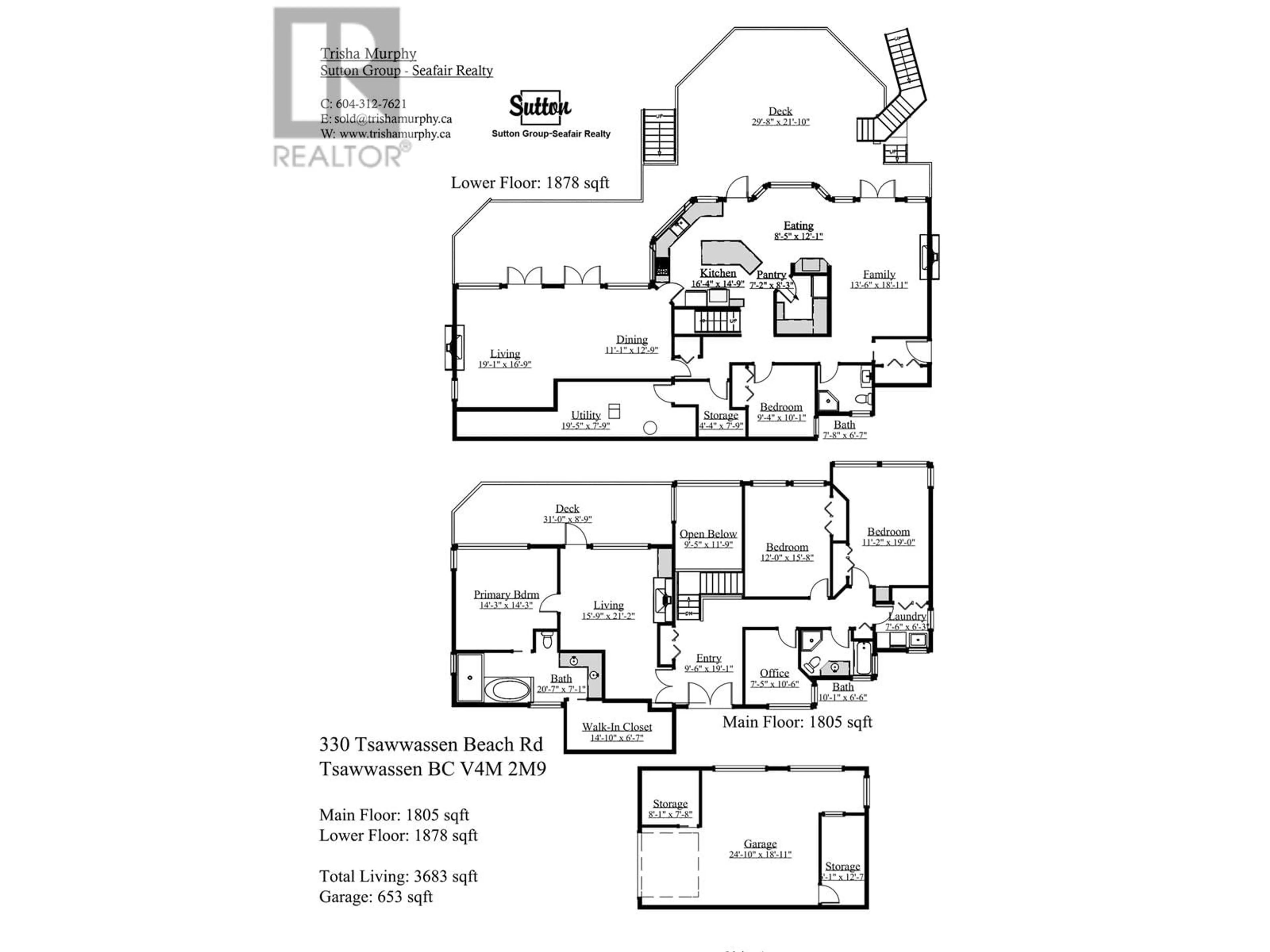 Floor plan for 330 TSAWWASSEN BEACH ROAD, Delta British Columbia V4M4C9