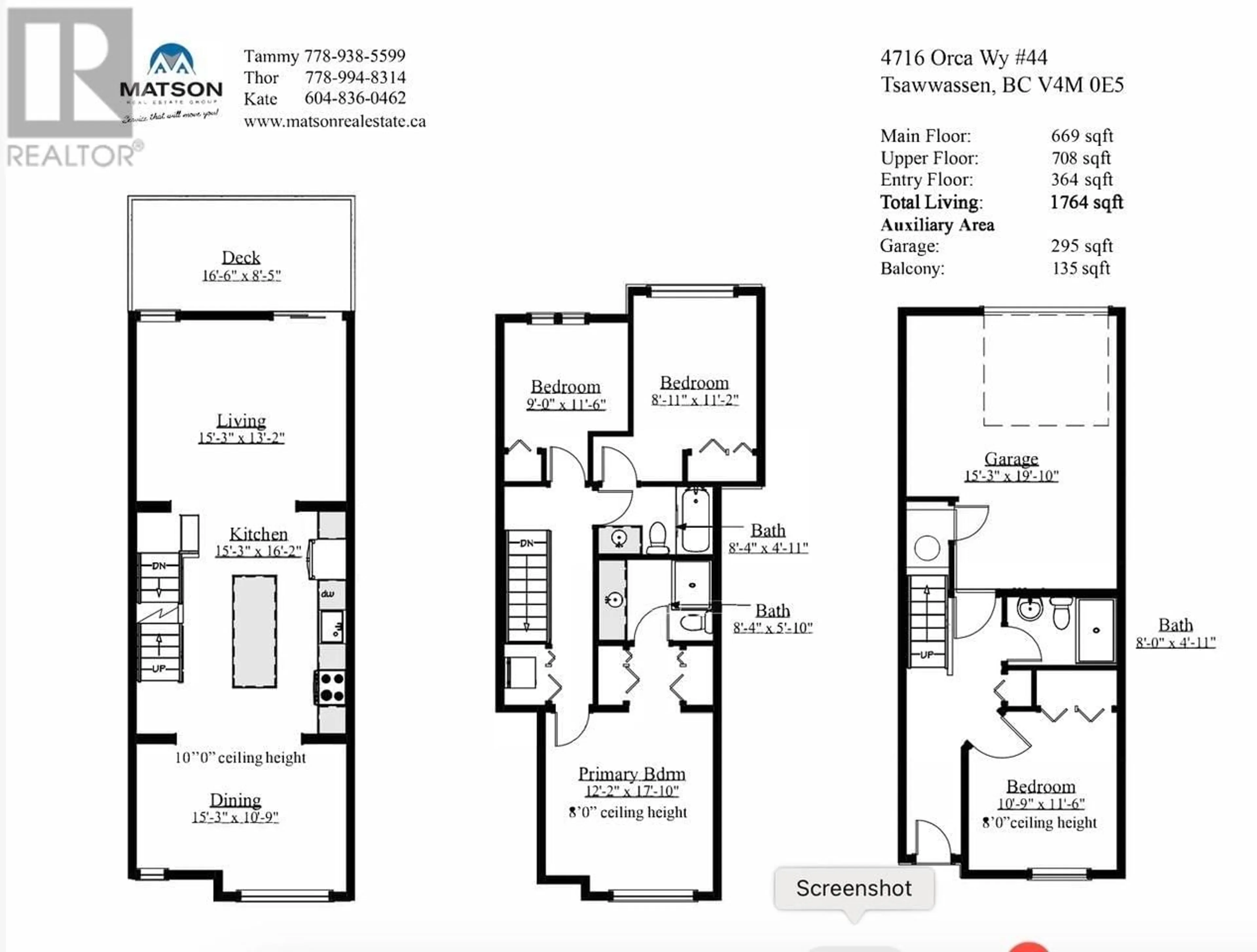 Floor plan for 44 - 4716 ORCA WAY, Delta British Columbia V4M0E5