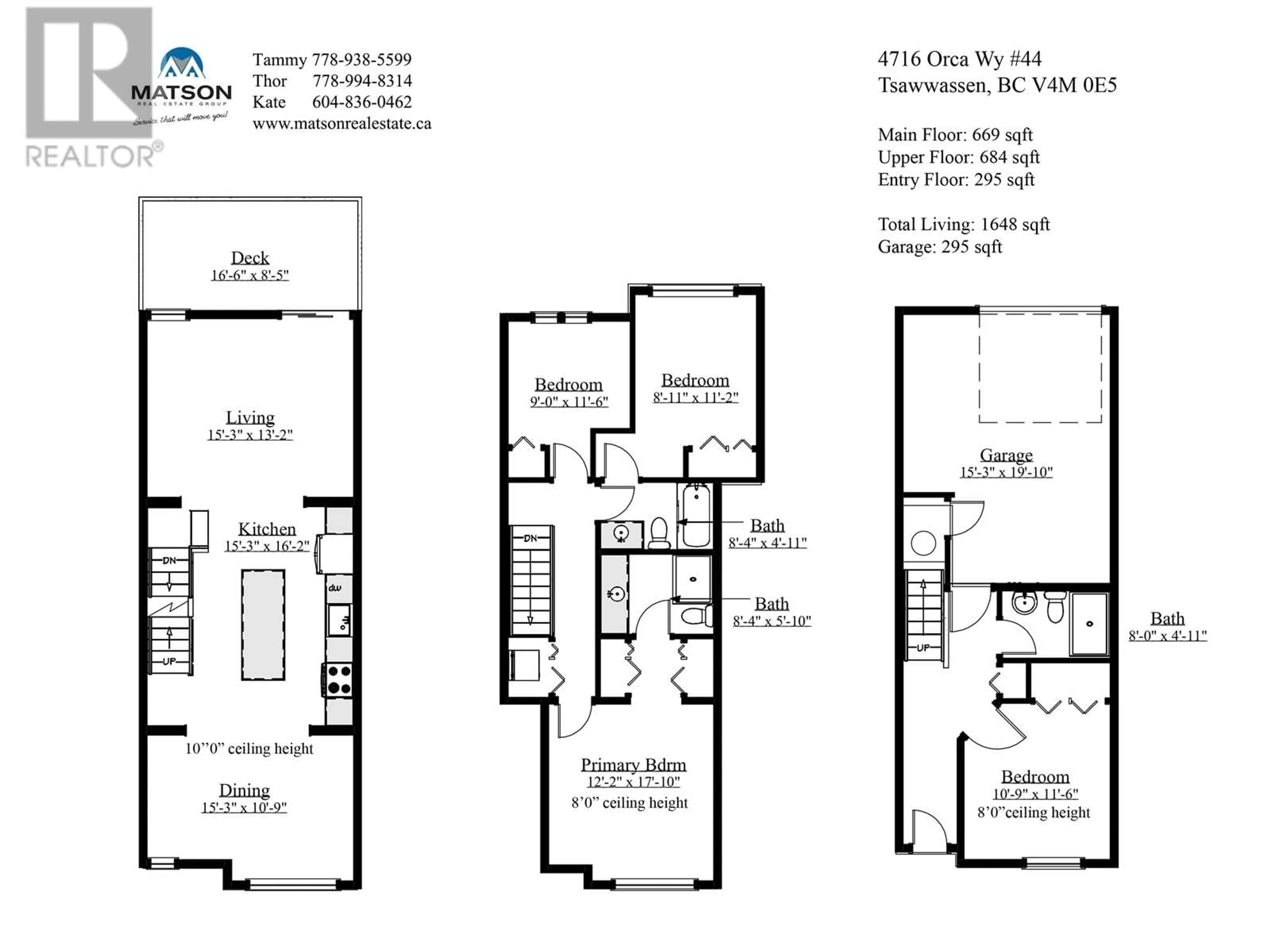 Floor plan for 44 4716 ORCA WAY, Delta British Columbia V4M0E5