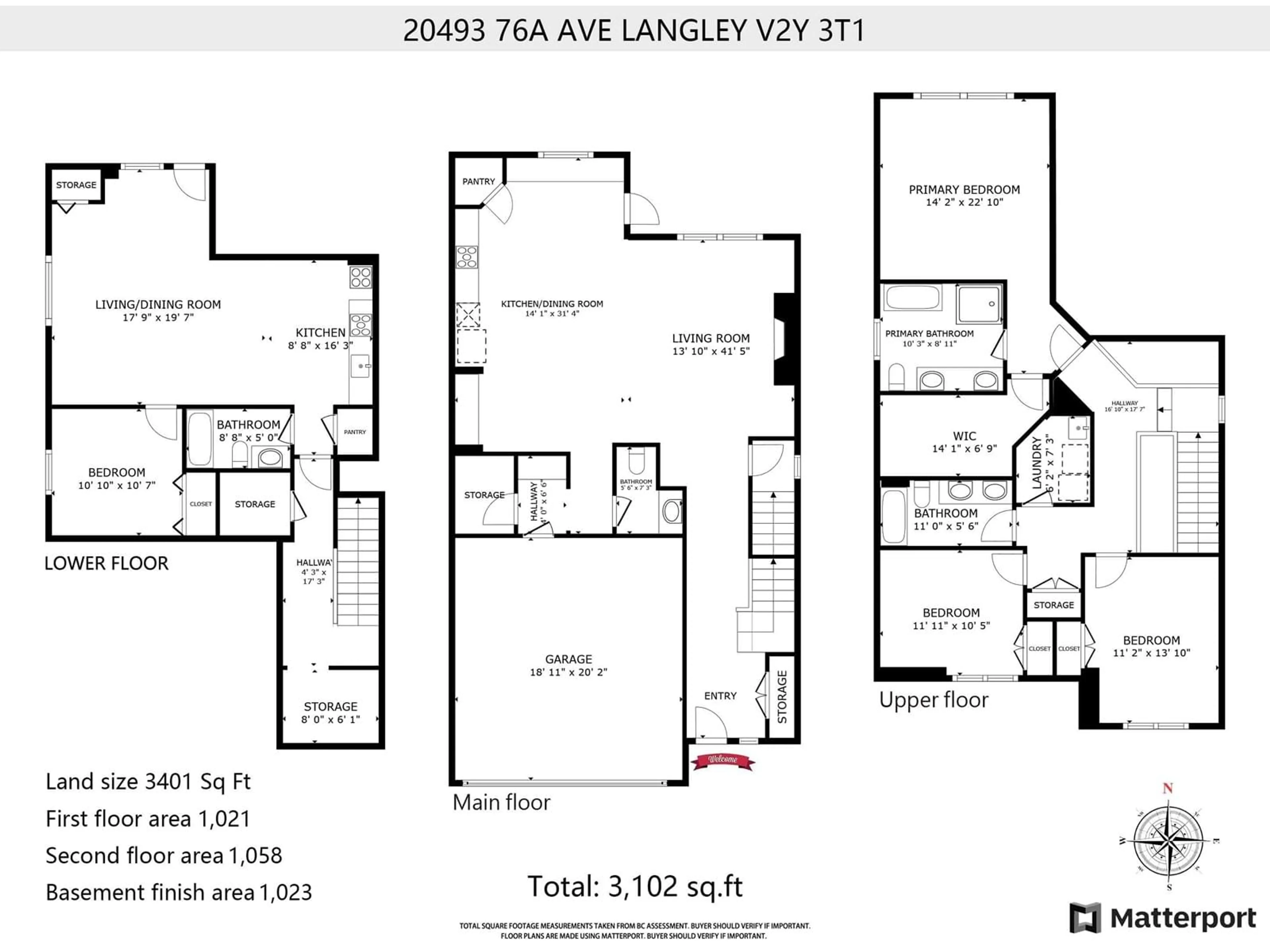 Floor plan for 20493 76A AVENUE, Langley British Columbia V2Y3T1