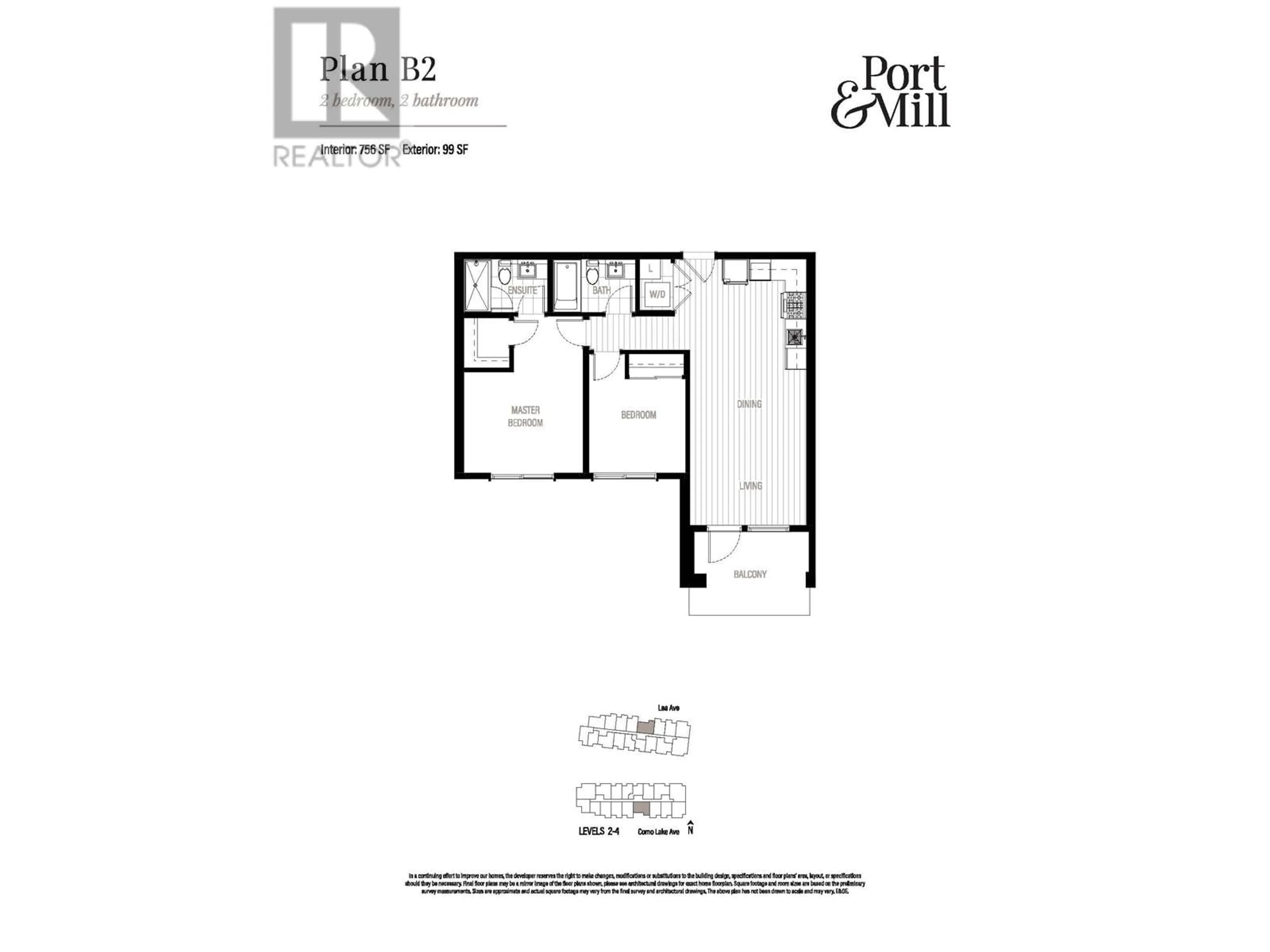 Floor plan for 411 648 LEA AVENUE, Coquitlam British Columbia V3J0P1