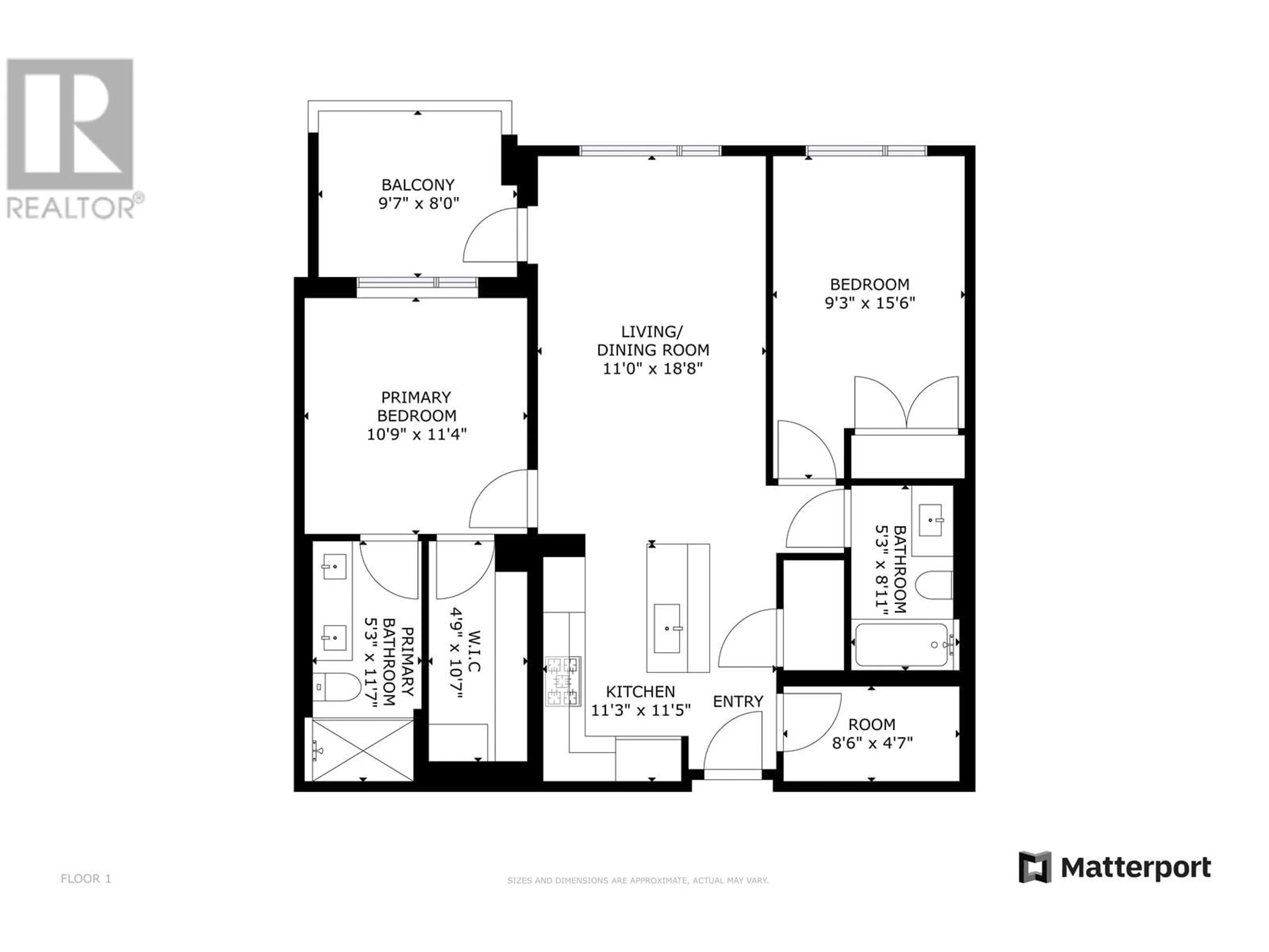 Floor plan for 208 7428 ALBERTA STREET, Vancouver British Columbia V5X0J5