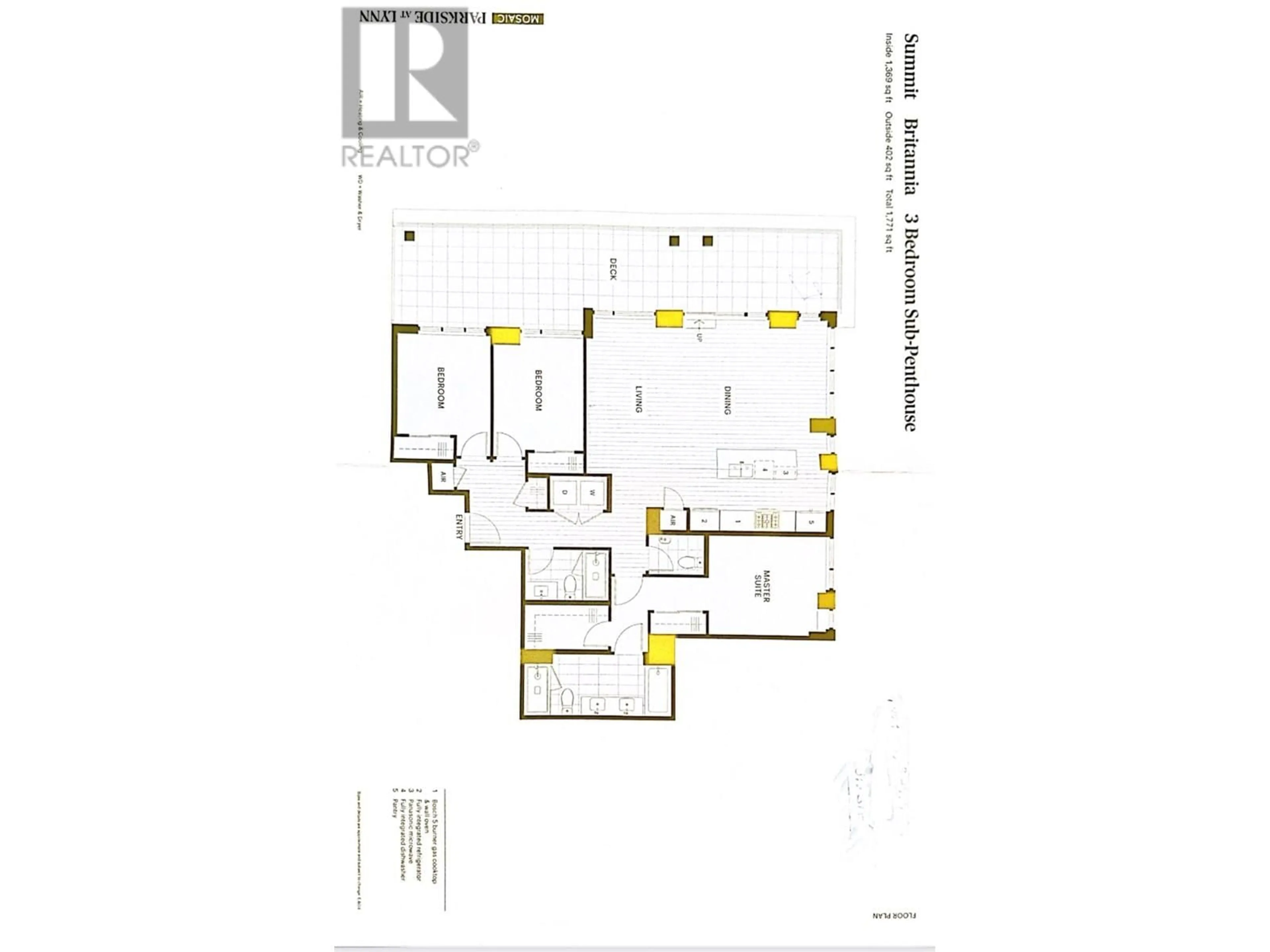 Floor plan for 1004 2325 EMERY COURT, North Vancouver British Columbia V7R3A6