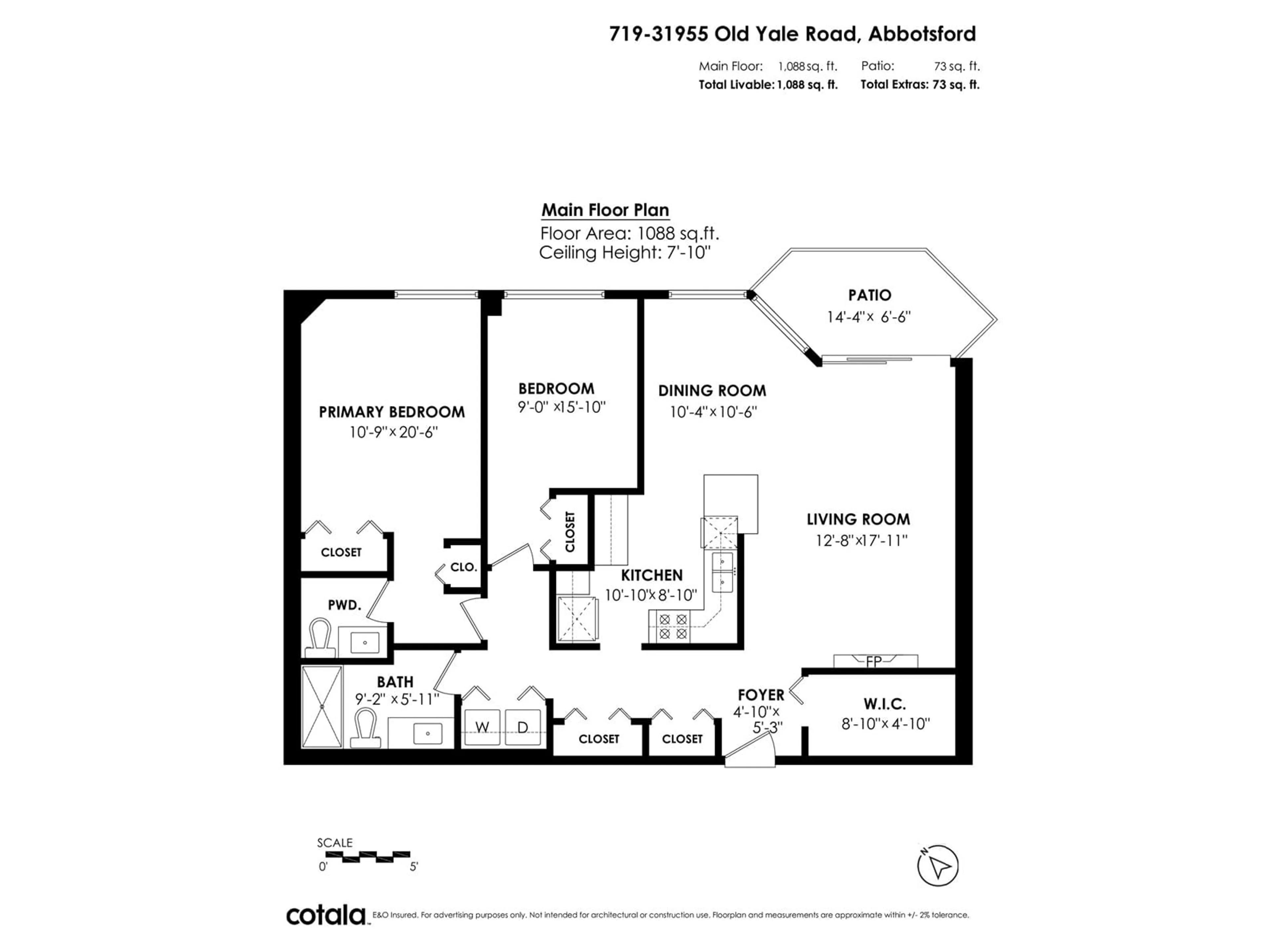 Floor plan for 719 31955 OLD YALE ROAD, Abbotsford British Columbia V2T4N1