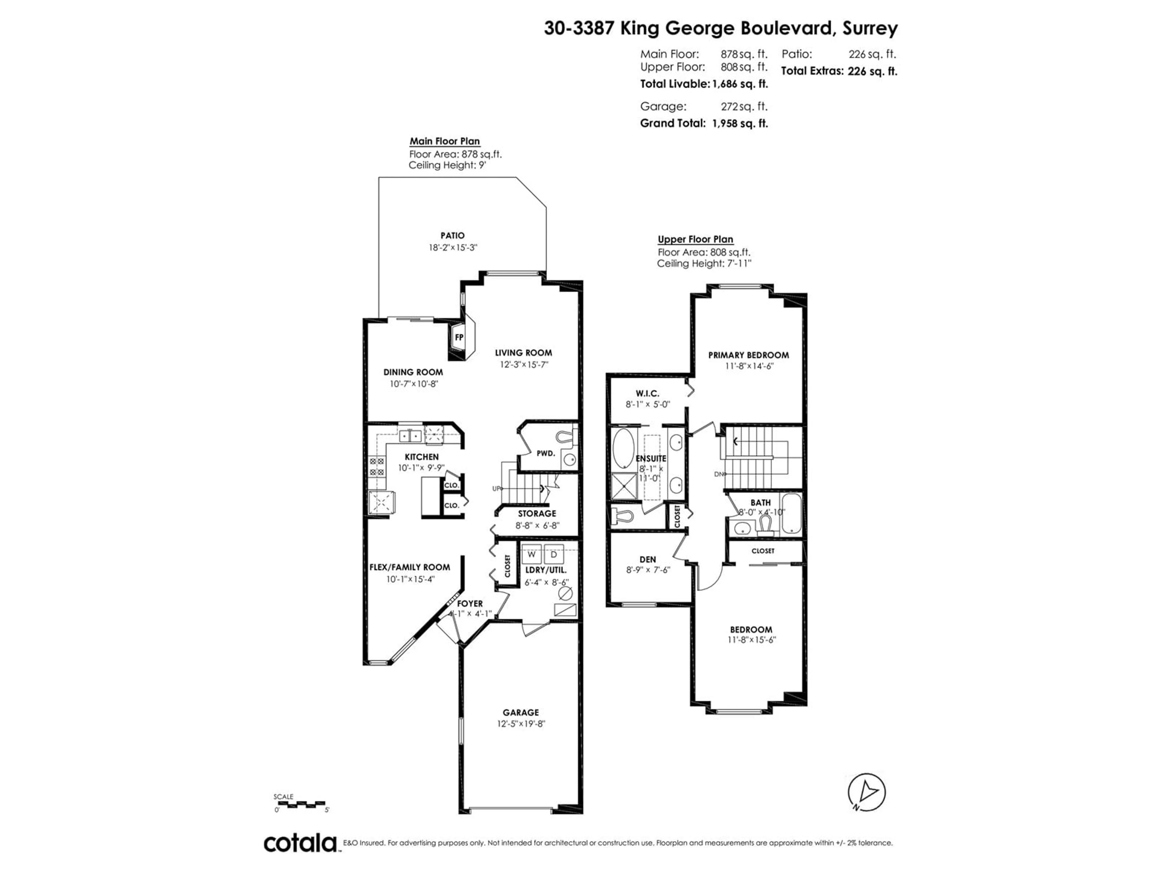 Floor plan for 30 3387 KING GEORGE BOULEVARD, Surrey British Columbia V4P1B7