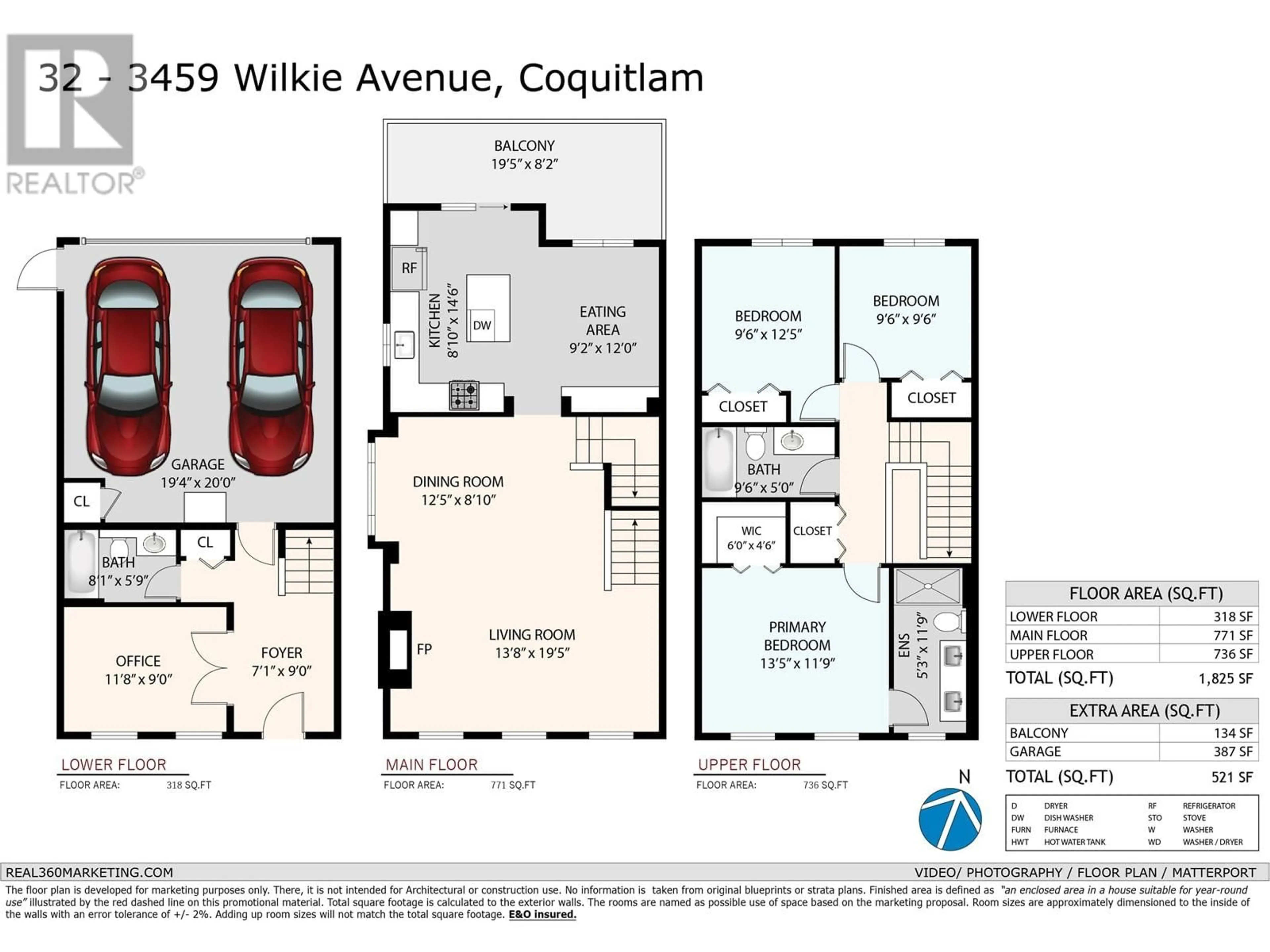 Floor plan for 32 3459 WILKIE AVENUE, Coquitlam British Columbia V3B0E6