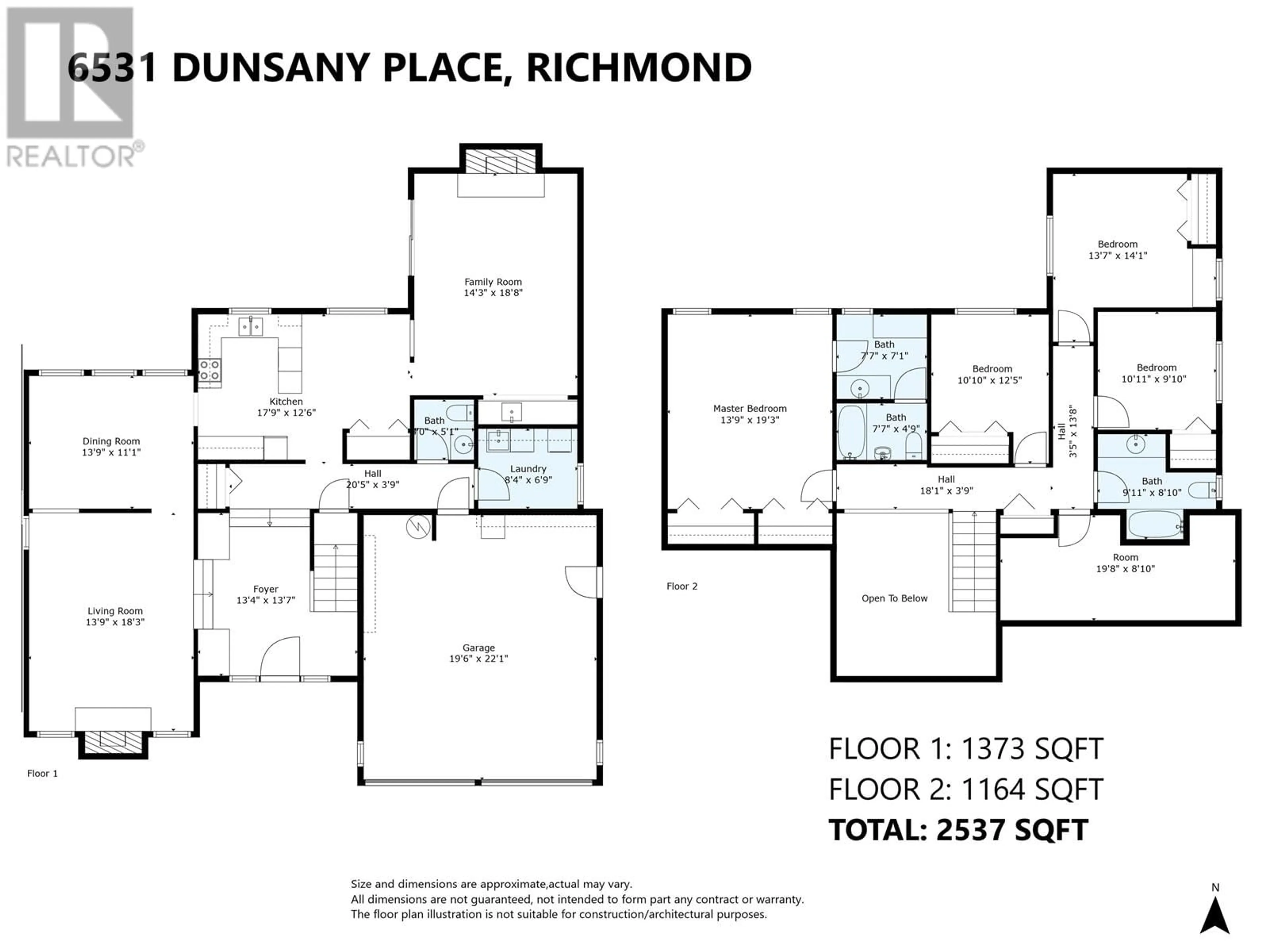 Floor plan for 6531 DUNSANY PLACE, Richmond British Columbia V7C4N8