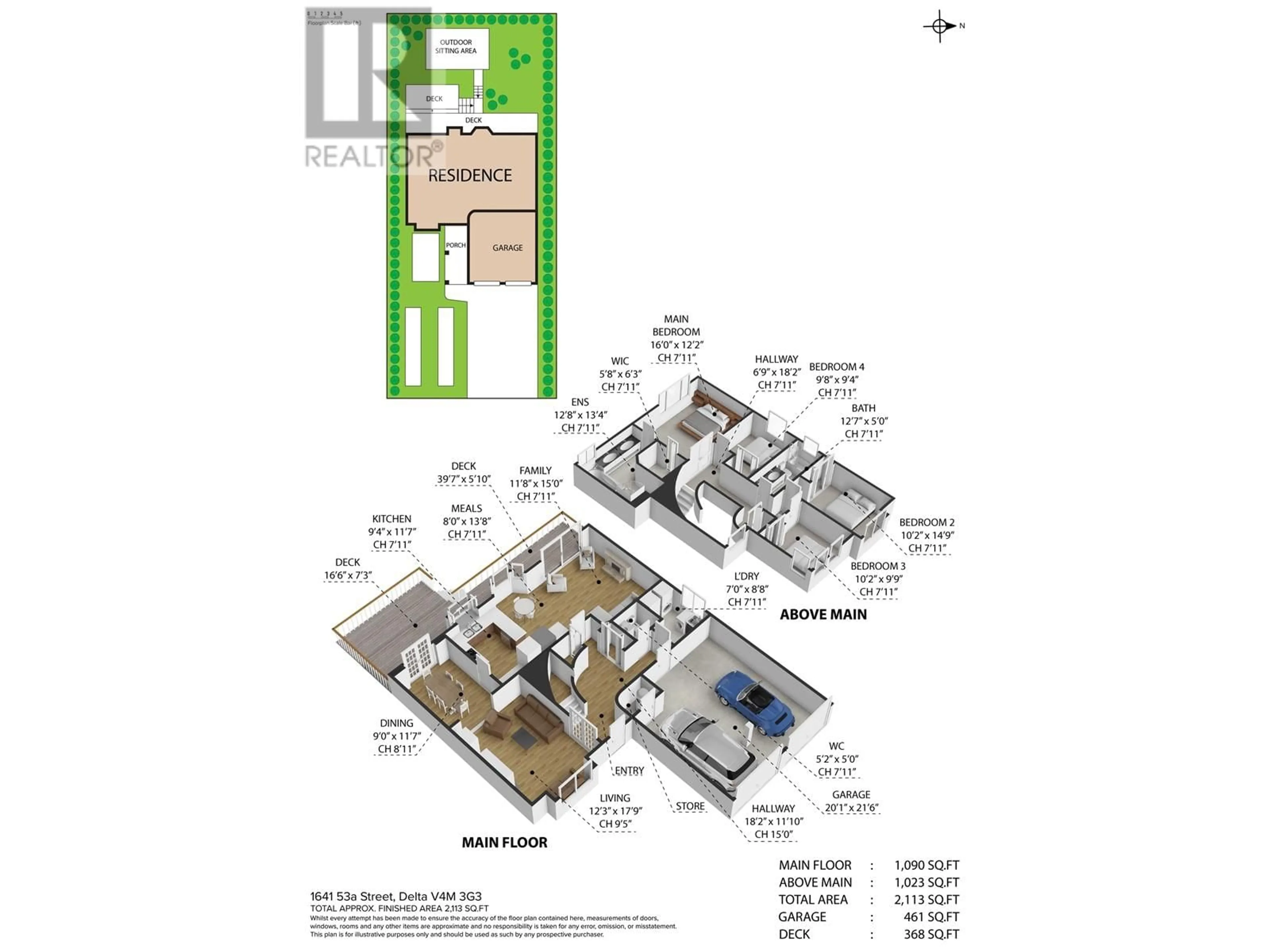 Floor plan for 1641 53A STREET, Delta British Columbia V4M3G3