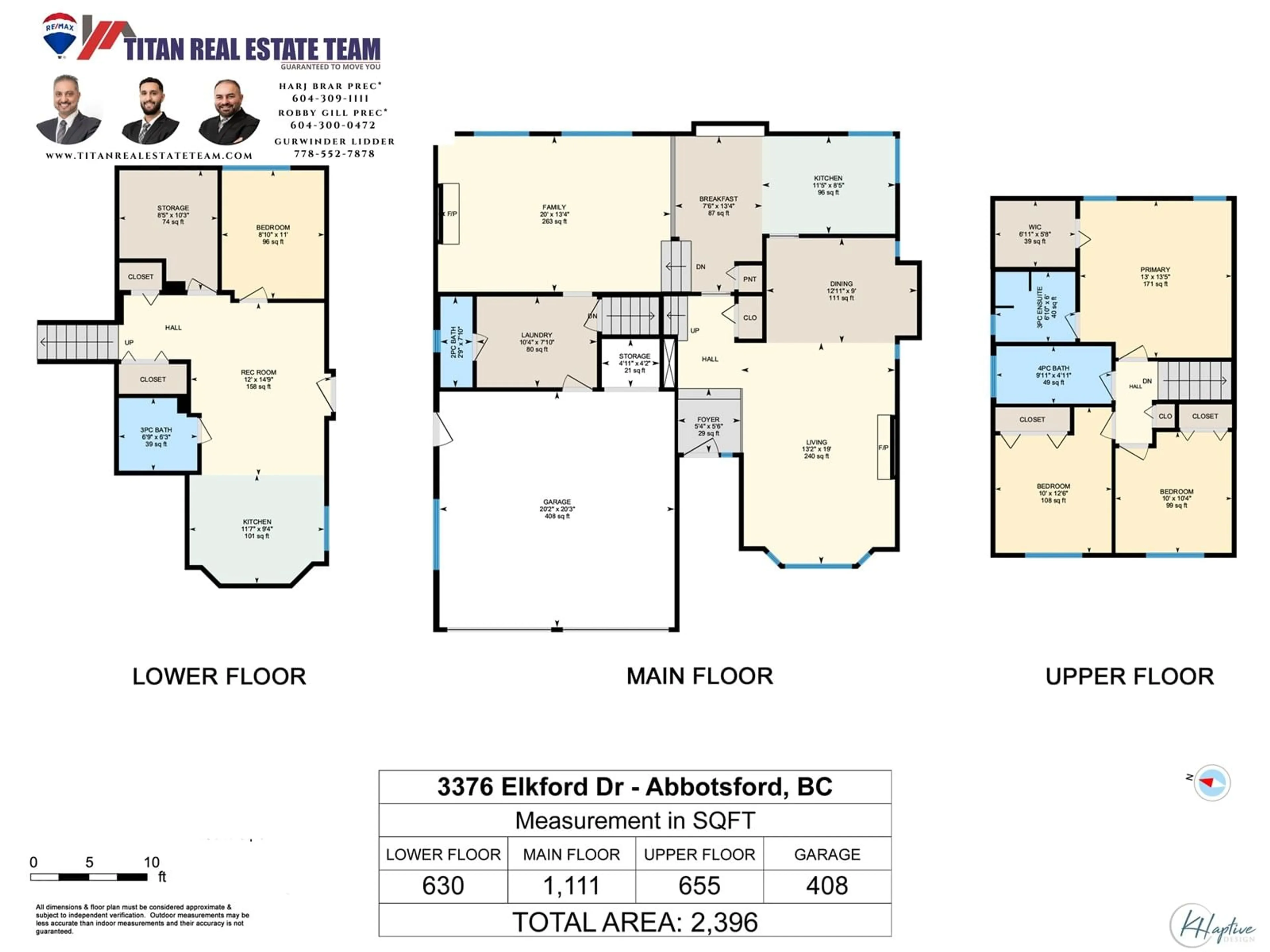 Floor plan for 3376 ELKFORD DRIVE, Abbotsford British Columbia V2T5C5