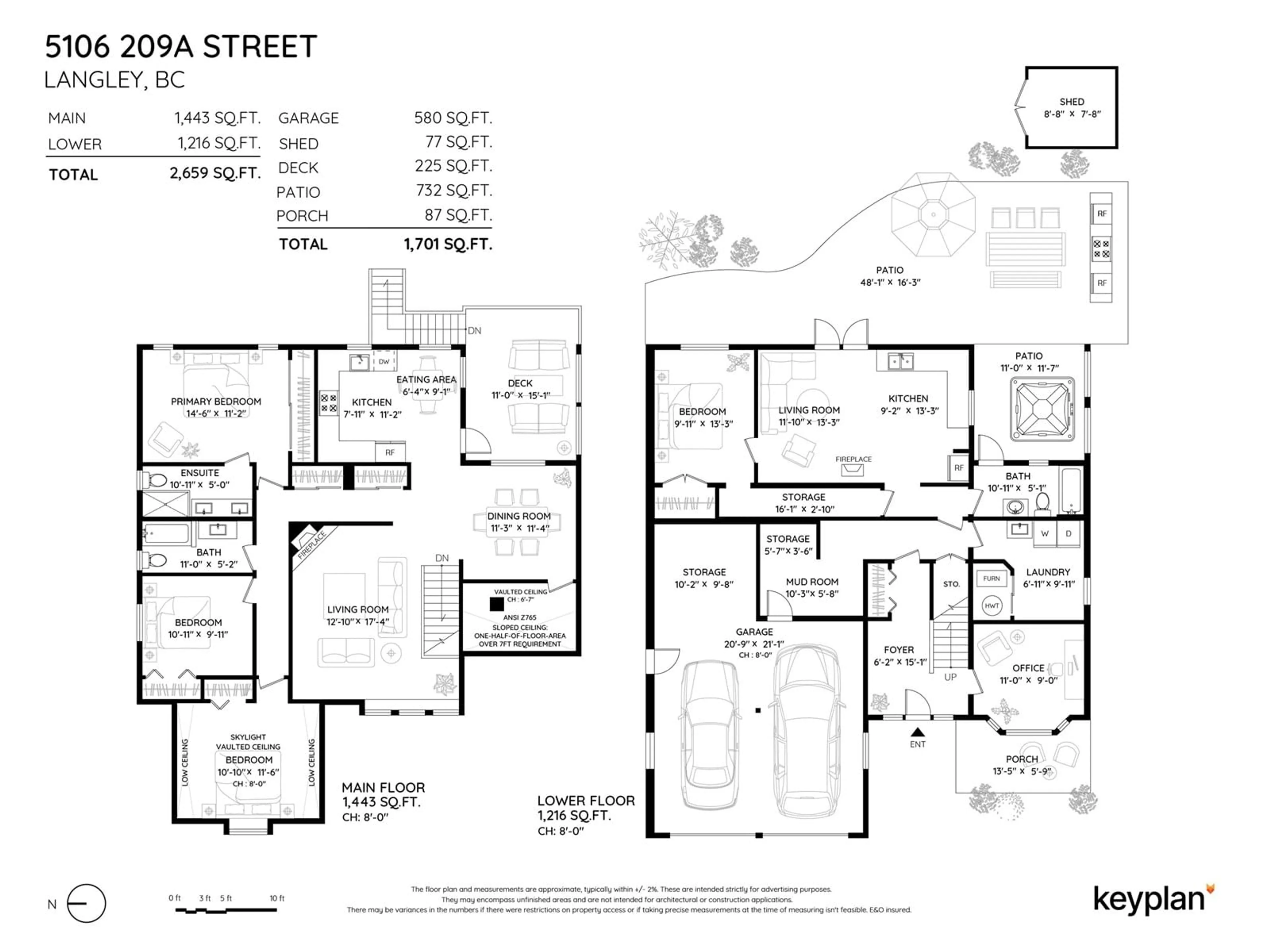 Floor plan for 5106 209A STREET, Langley British Columbia V3A7K8