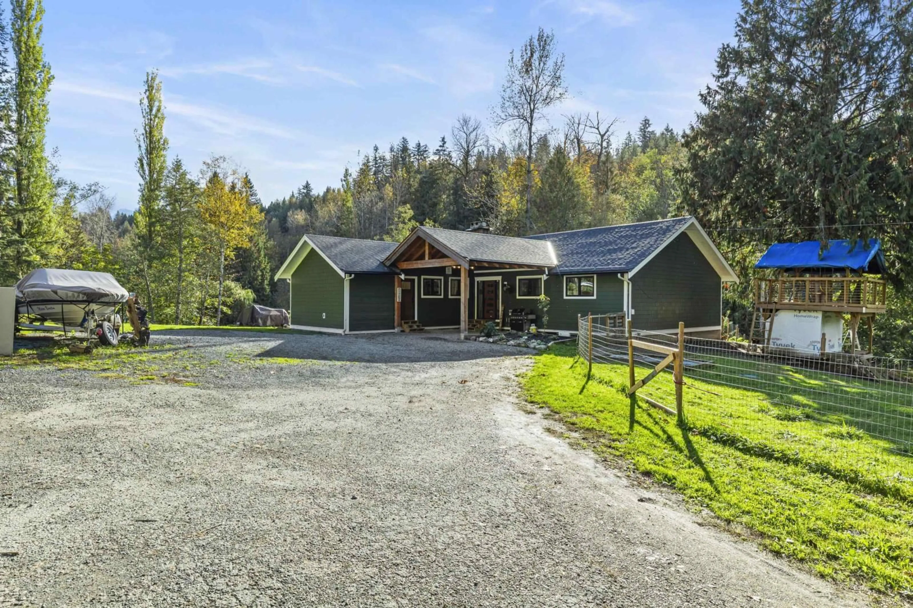 A pic from outside/outdoor area/front of a property/back of a property/a pic from drone, mountain view for 48570 WINCOTT ROAD|Ryder Lake, Chilliwack British Columbia V4Z1H1