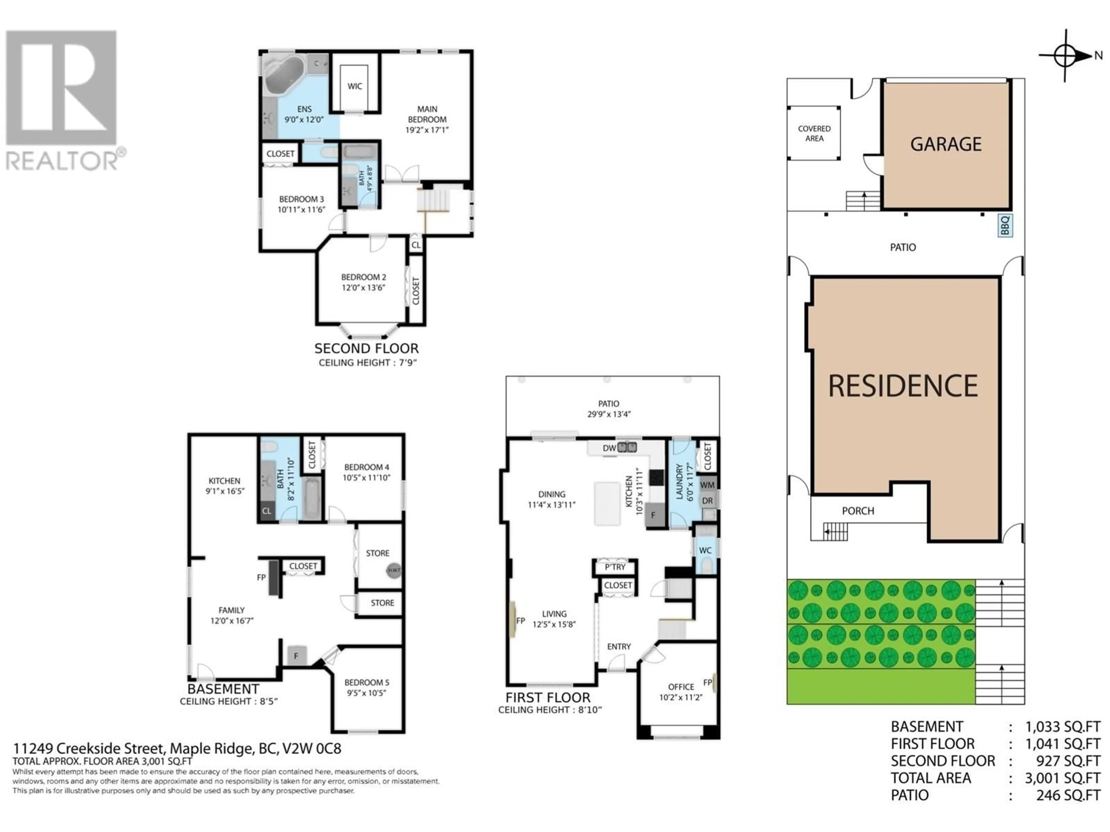 Floor plan for 11249 CREEKSIDE STREET, Maple Ridge British Columbia V2W0C8