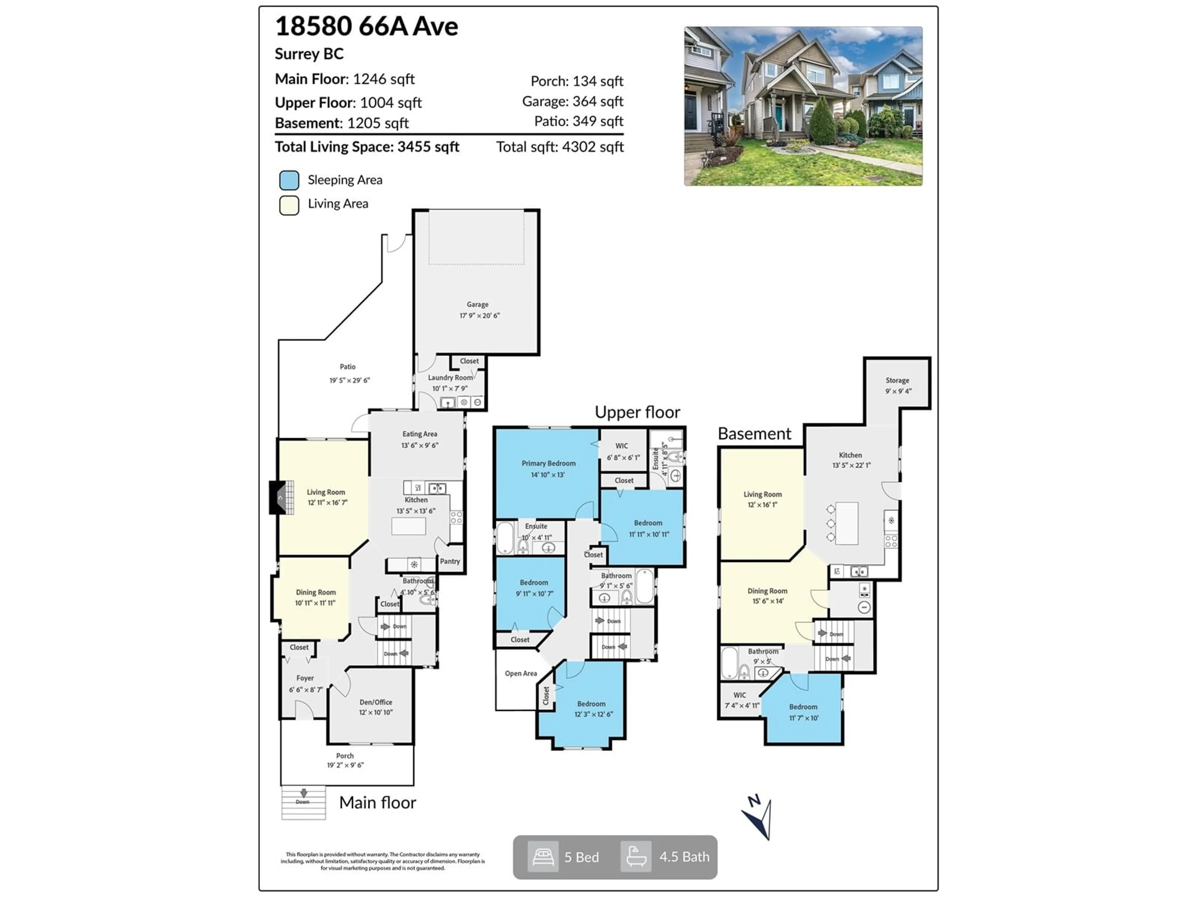 Floor plan for 18580 66A AVENUE, Surrey British Columbia V3S1Z1