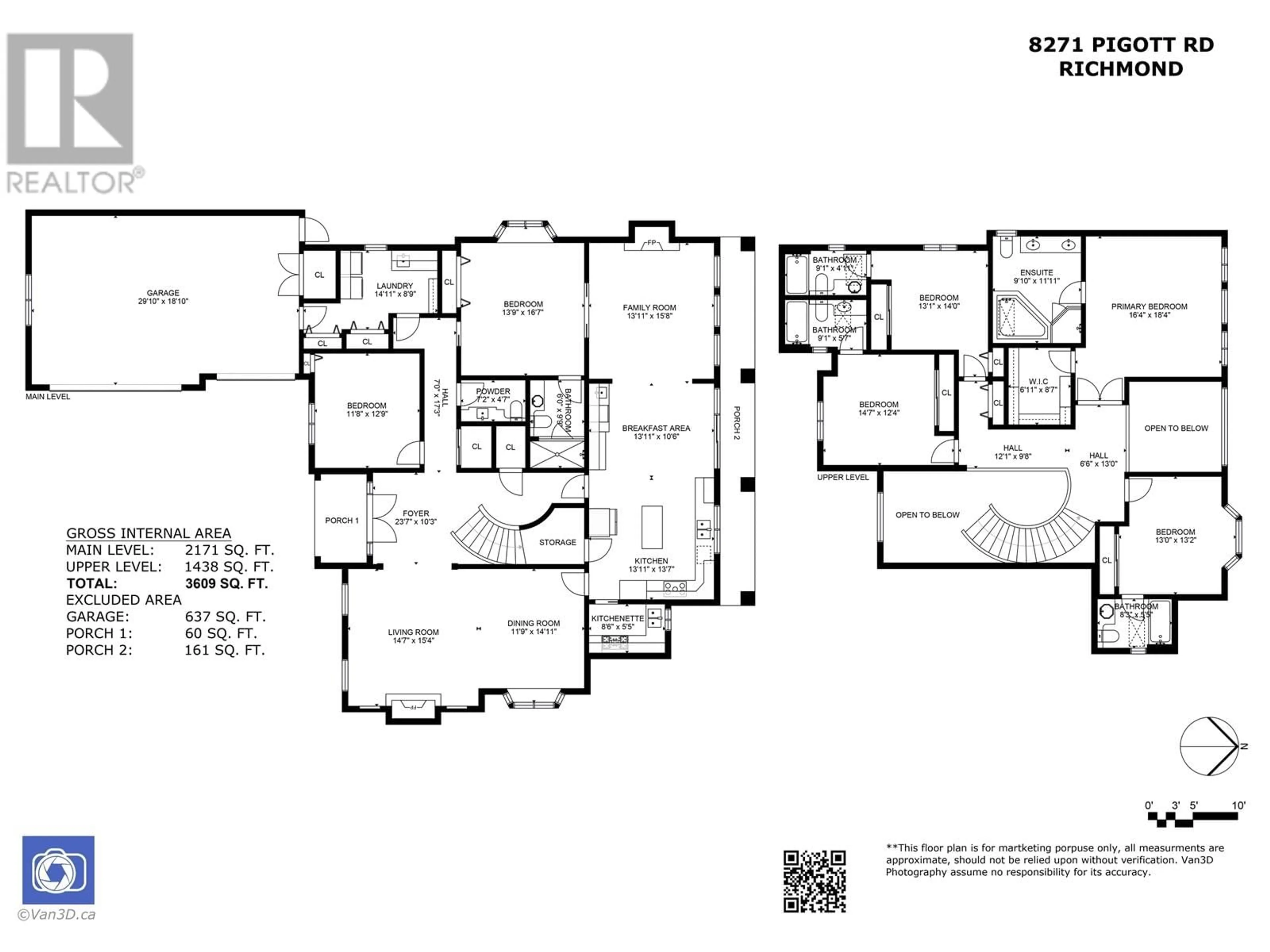 Floor plan for 8271 PIGOTT ROAD, Richmond British Columbia V7A2C3