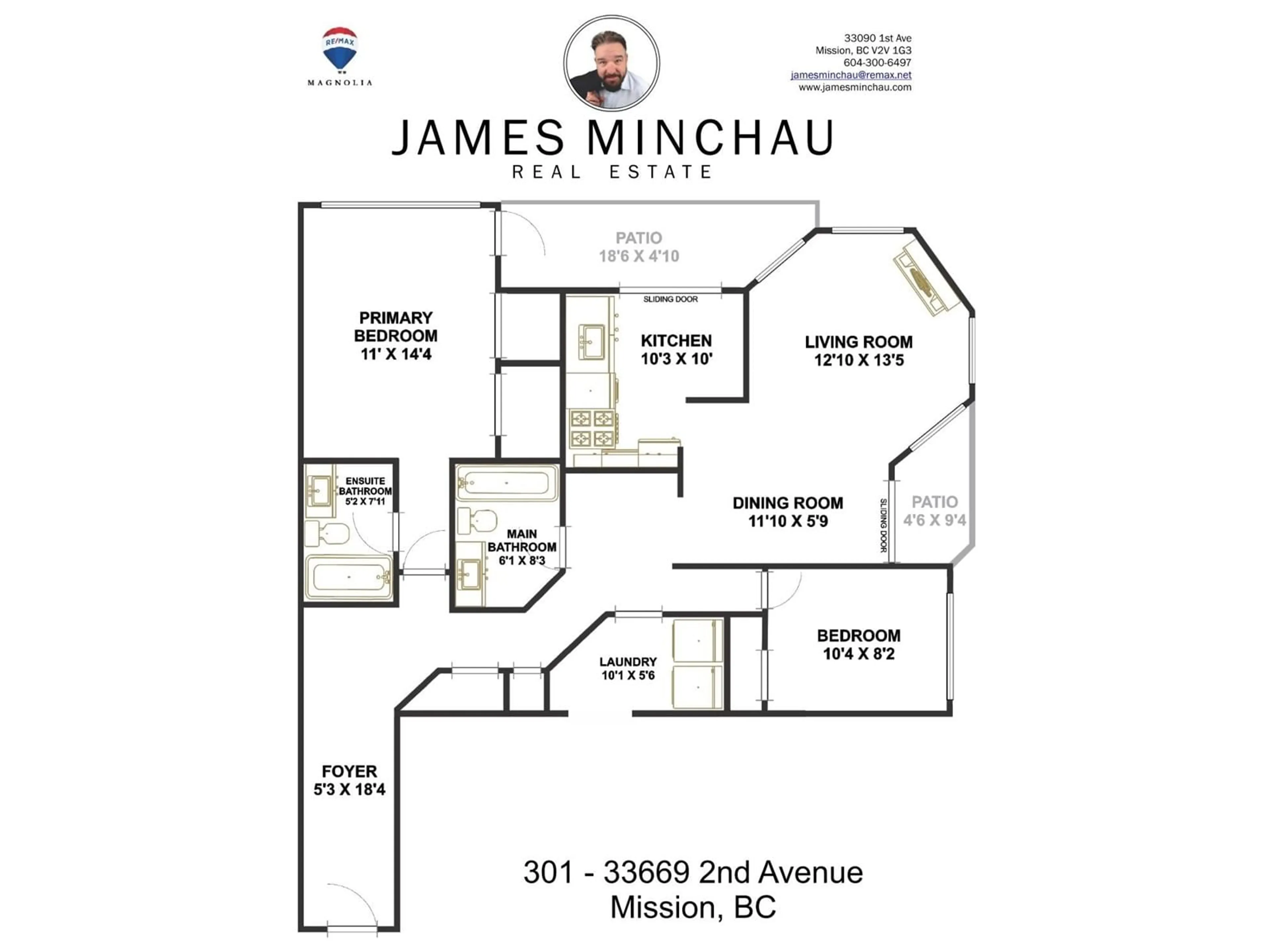 Floor plan for 301 33669 2ND AVENUE, Mission British Columbia V2V8Z4