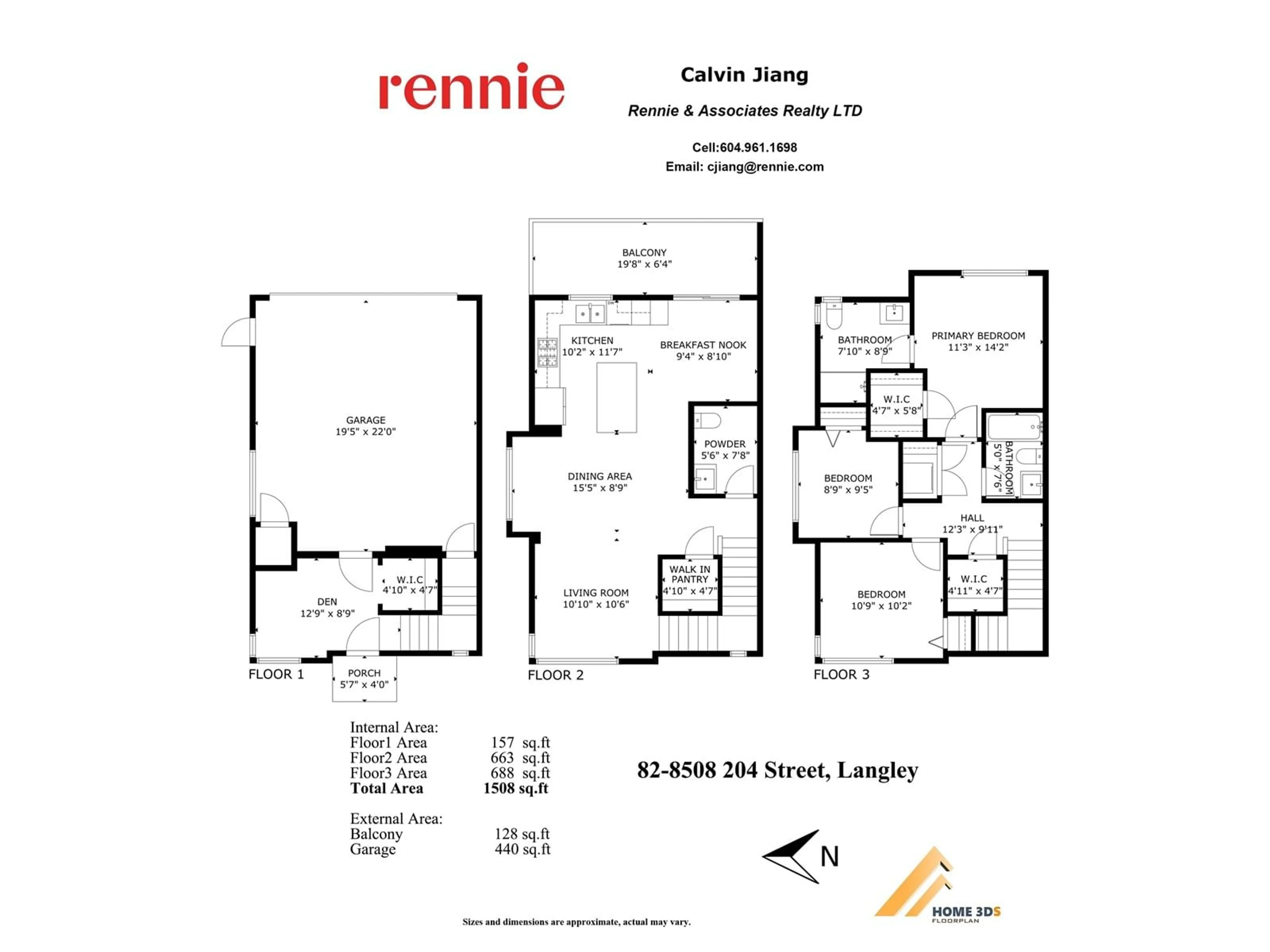 Floor plan for 82 8508 204 STREET, Langley British Columbia V2Y0V8