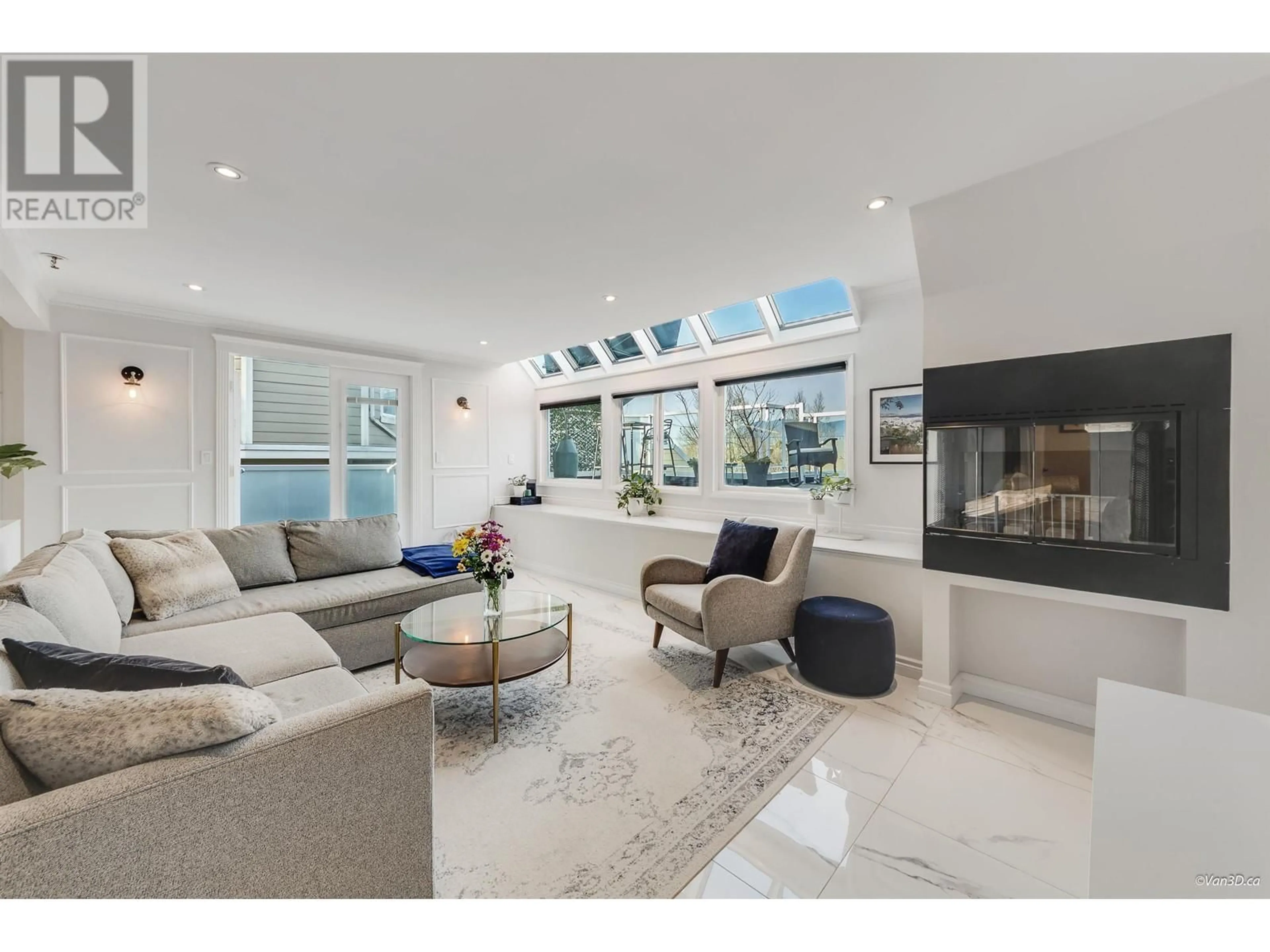 Living room with furniture, ceramic/tile floor for A6 1100 W 6TH AVENUE, Vancouver British Columbia V6H1A4