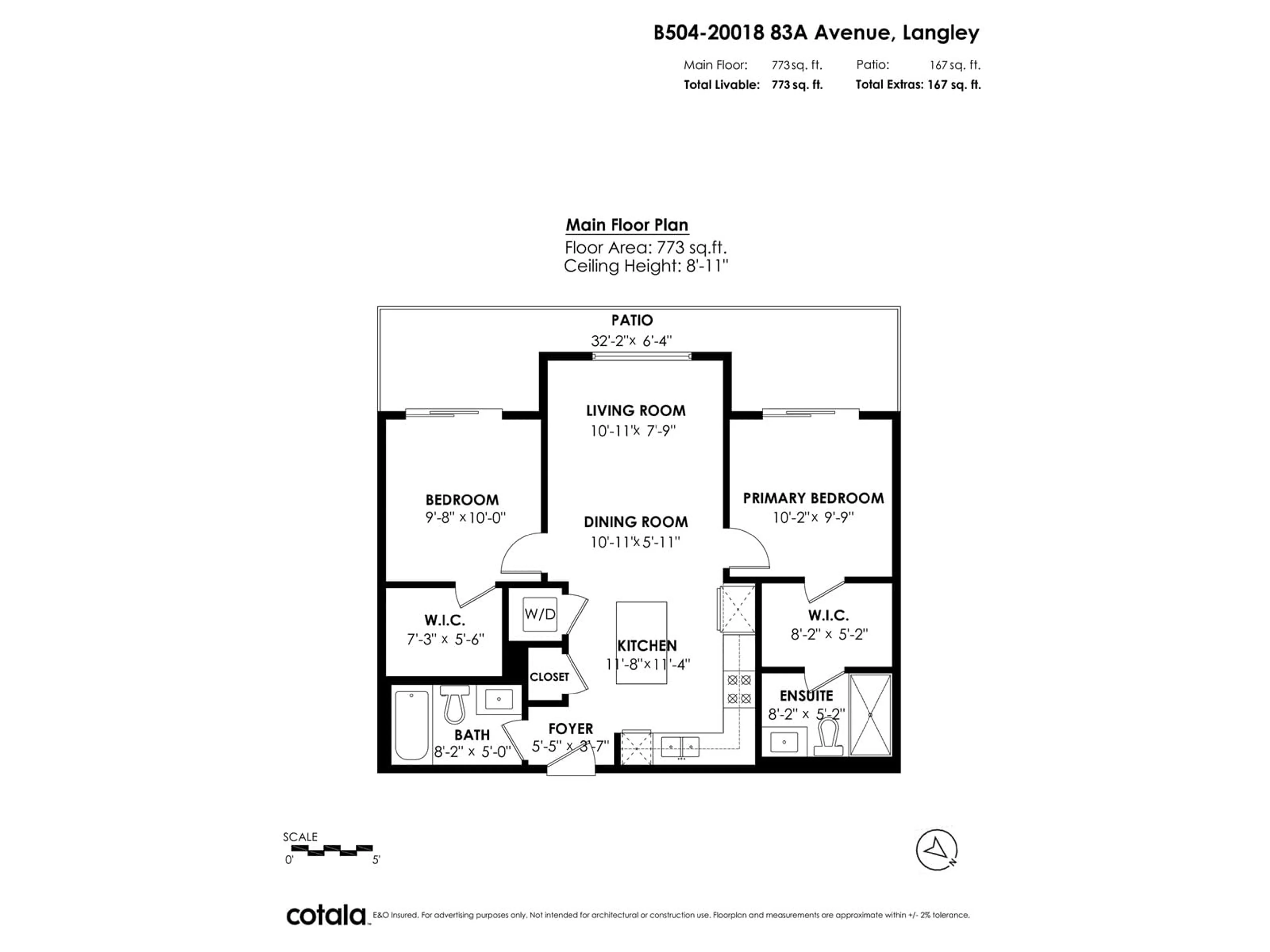 Floor plan for B504 20018 83A AVENUE, Langley British Columbia V2Y3P2