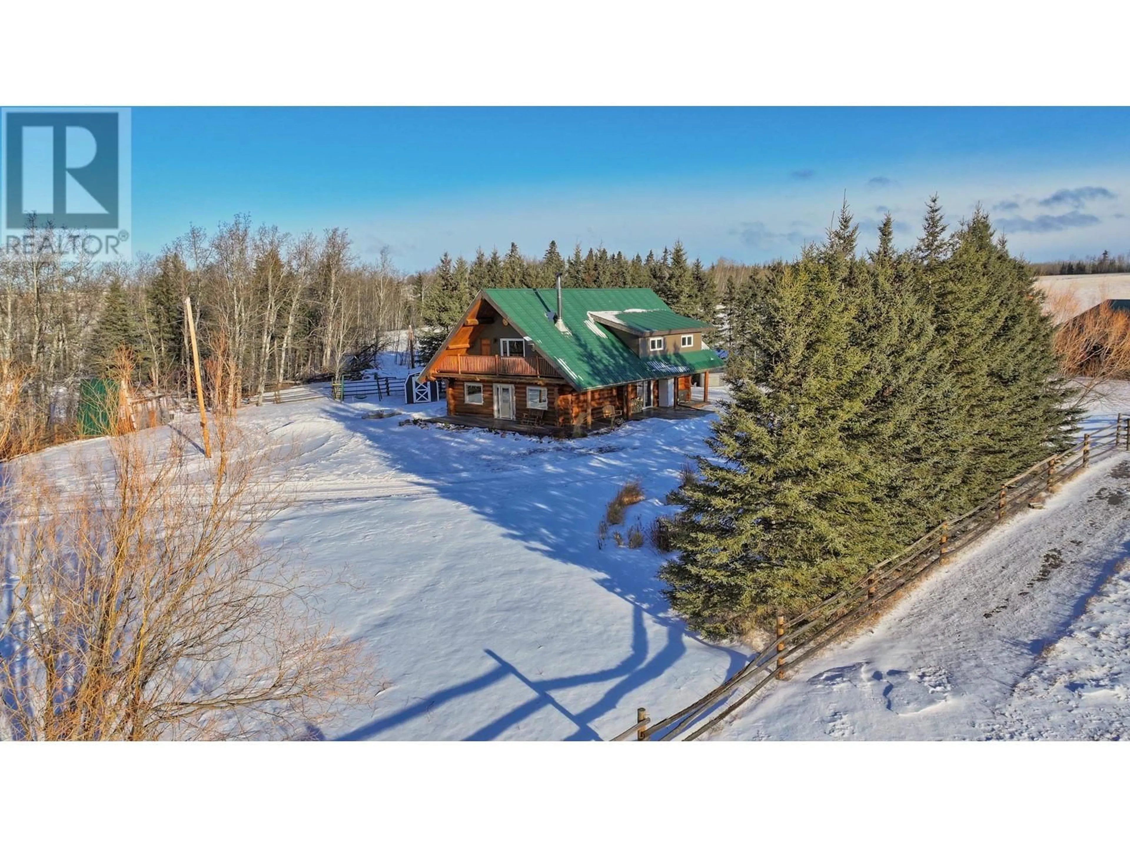 A pic from outside/outdoor area/front of a property/back of a property/a pic from drone, mountain view for 15445 BELL ROAD, Fort St. John British Columbia V0C1Y0