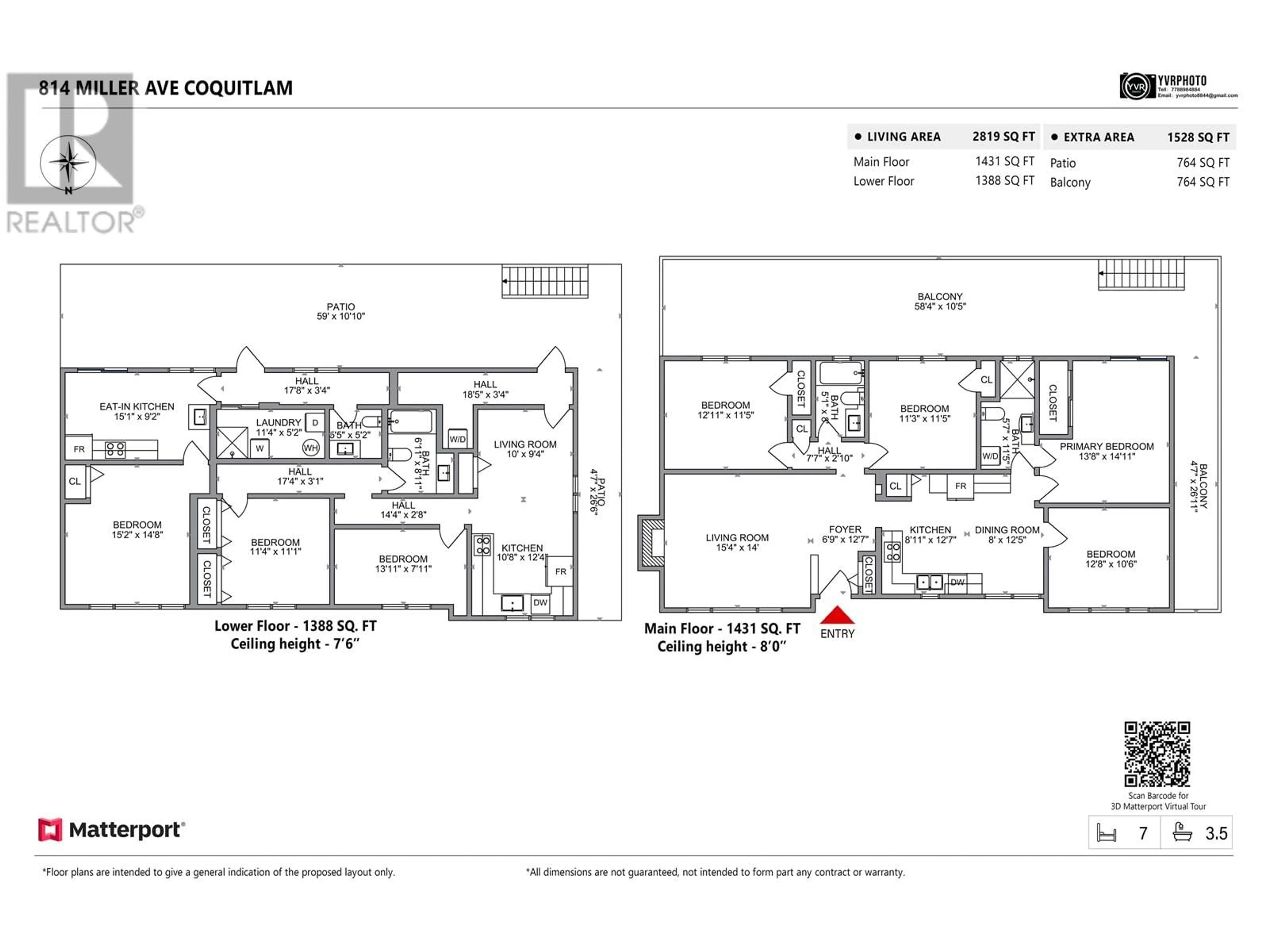 Floor plan for 814 MILLER AVENUE, Coquitlam British Columbia V3J4K6