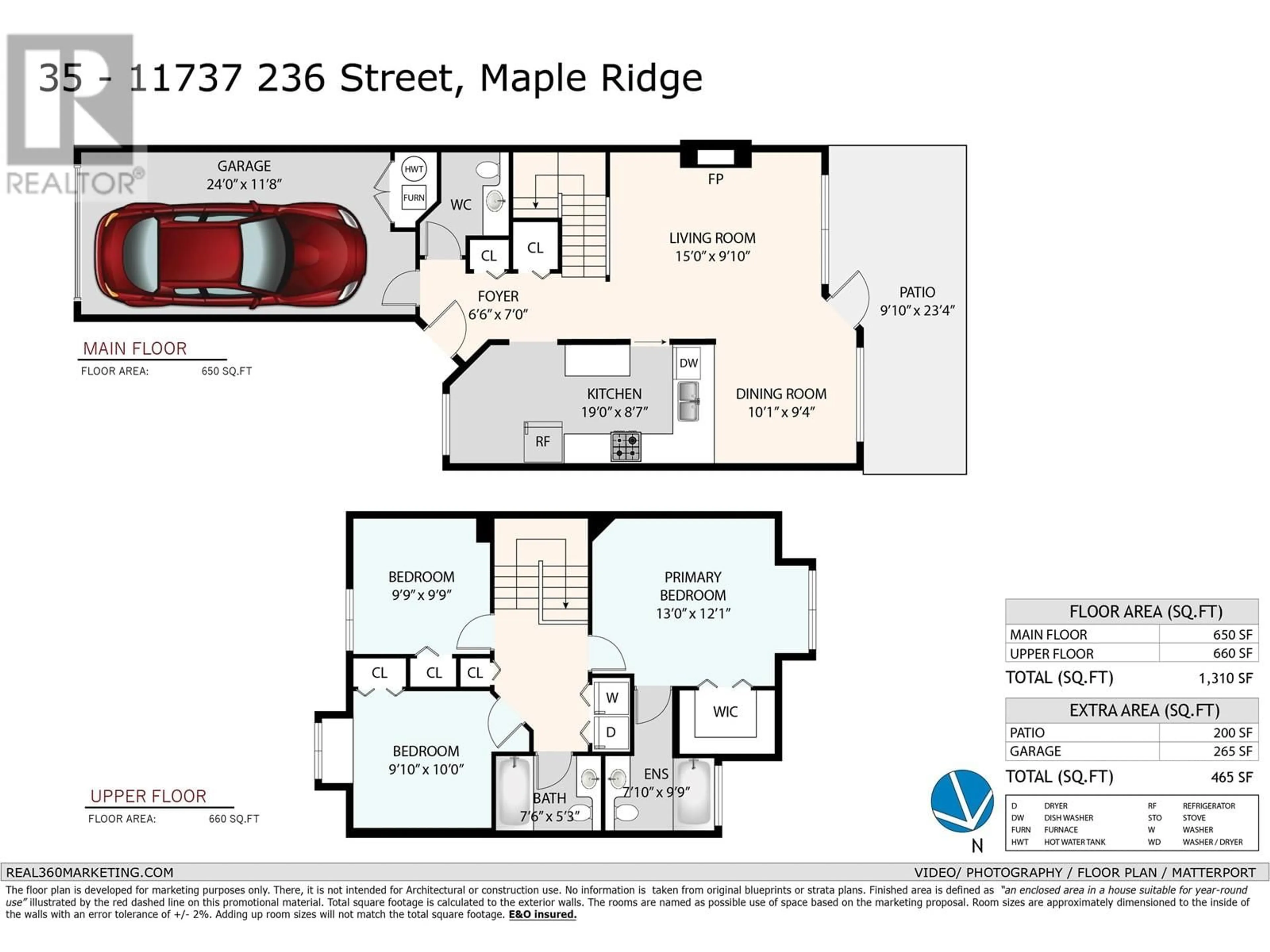 Floor plan for 35 11737 236 STREET, Maple Ridge British Columbia V4R2E5