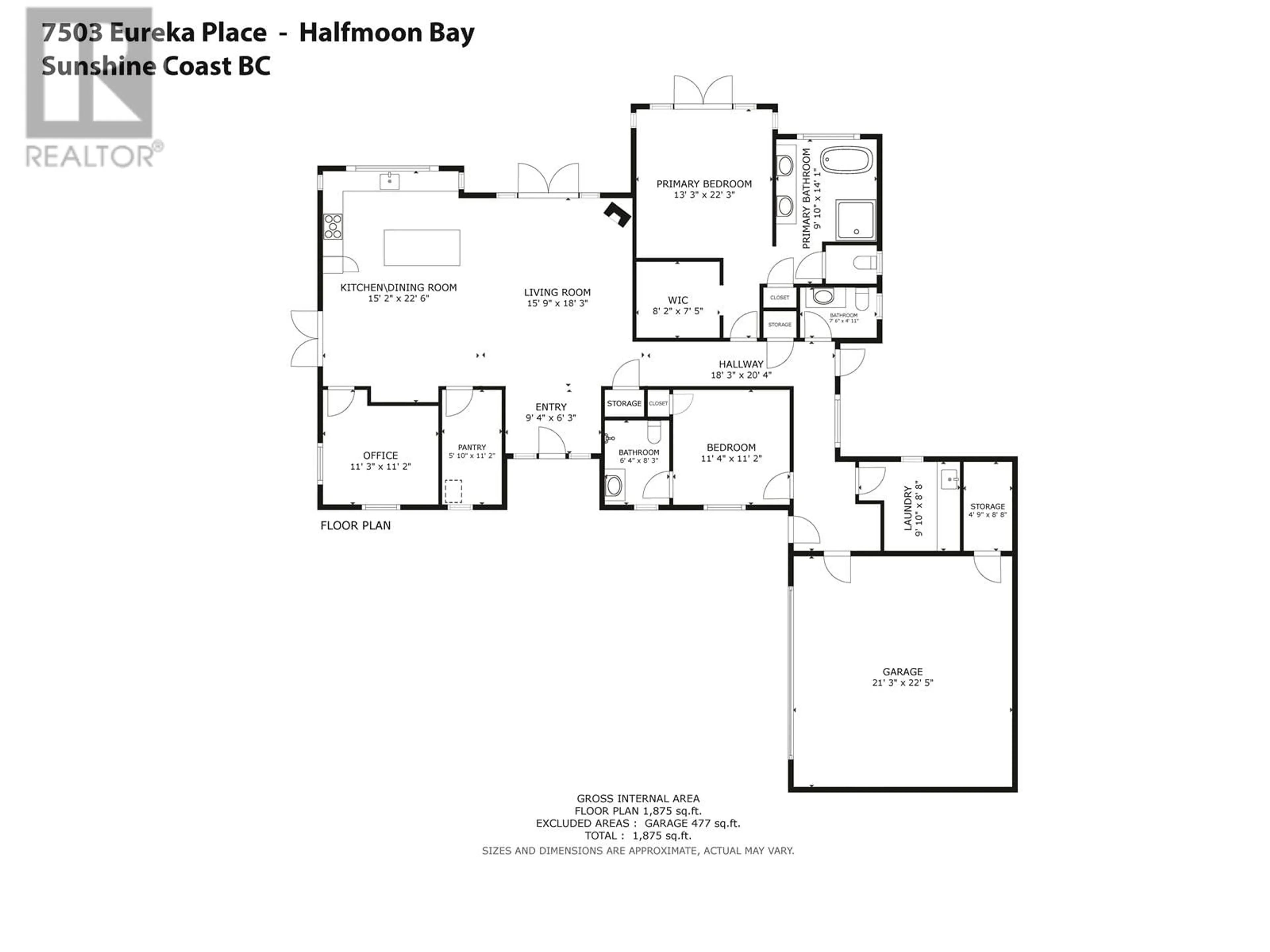 Floor plan for 7503 EUREKA PLACE, Halfmoon Bay British Columbia V7Z1A1