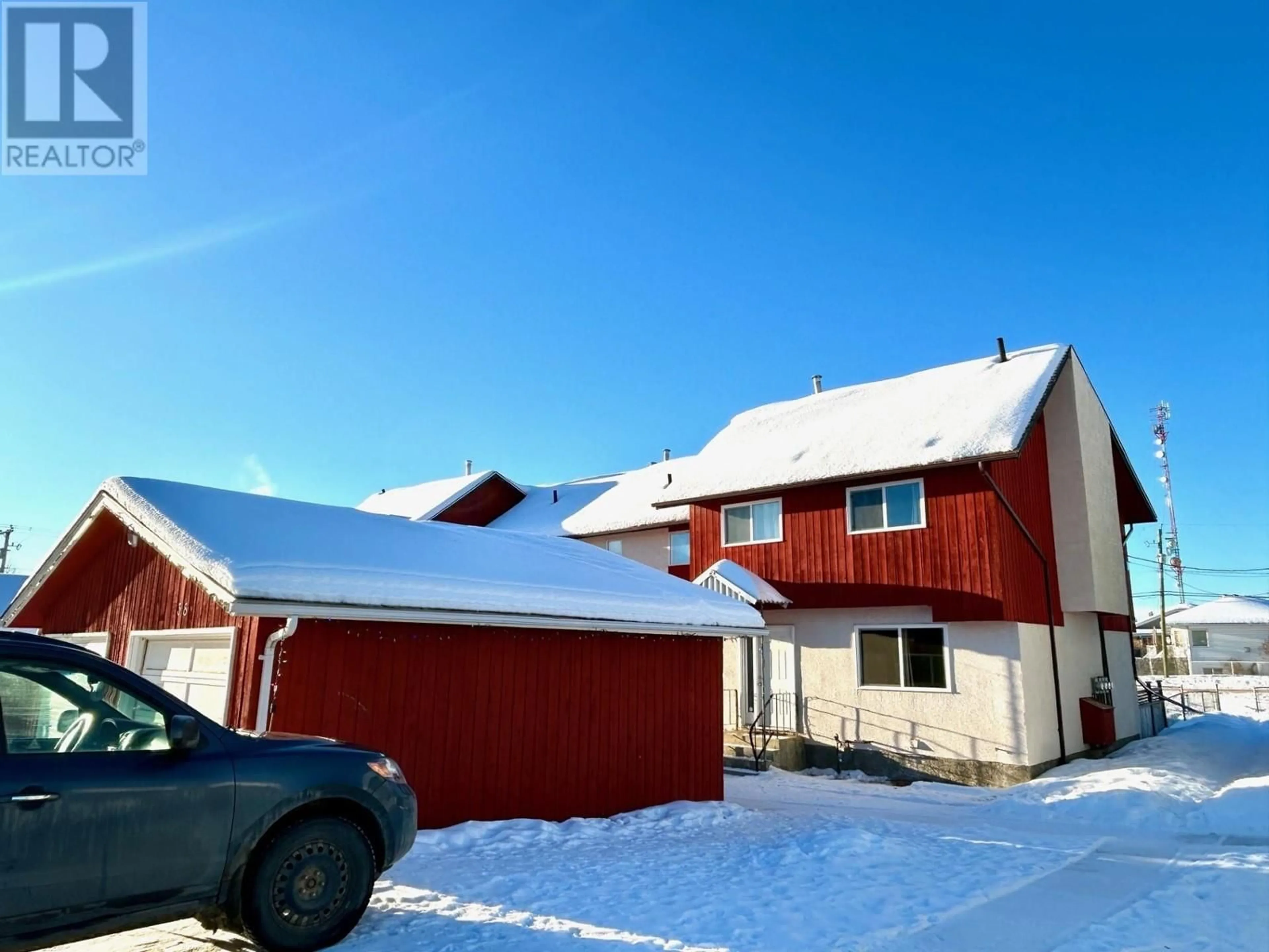 A pic from outside/outdoor area/front of a property/back of a property/a pic from drone, street for 38 - 5320 MOUNTAINVIEW DRIVE, Fort Nelson British Columbia V0C1R0